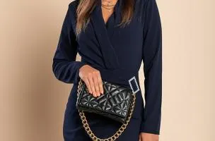 Elegante mini abito Farna, blu scuro