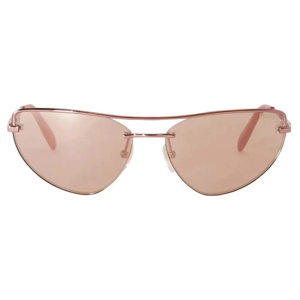 Emilio Pucci - Occhiali da Sole Cat-Eye - Rosa Rosato Rosso Rubino - Occhiali da Sole - Emilio Pucci Eyewear