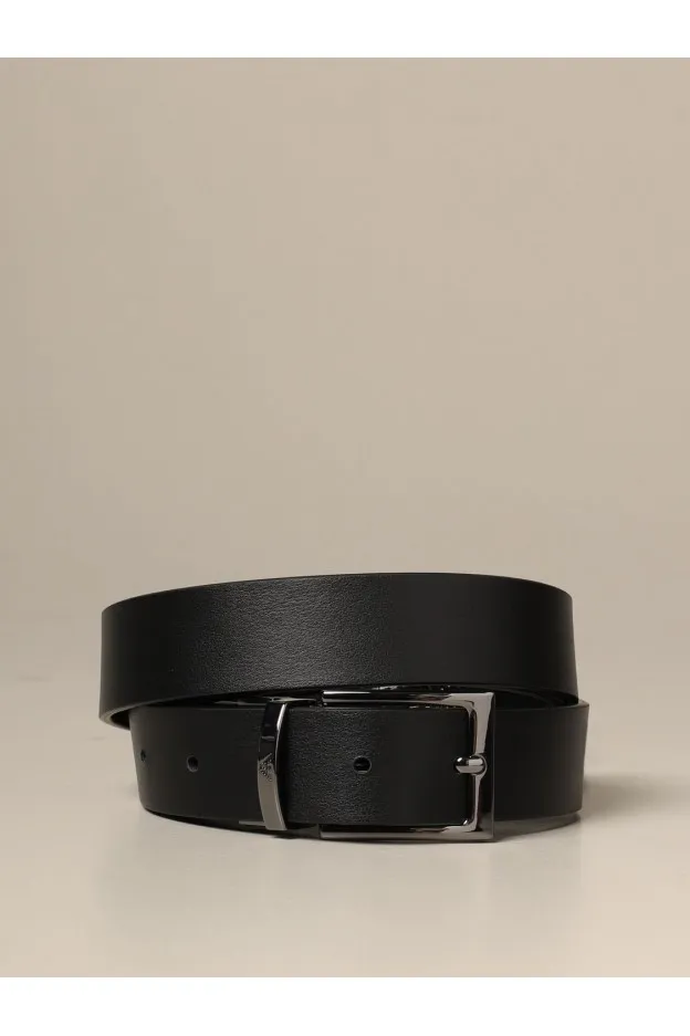 Emporio Armani Cintura reversibile in vitello con stampa rettile