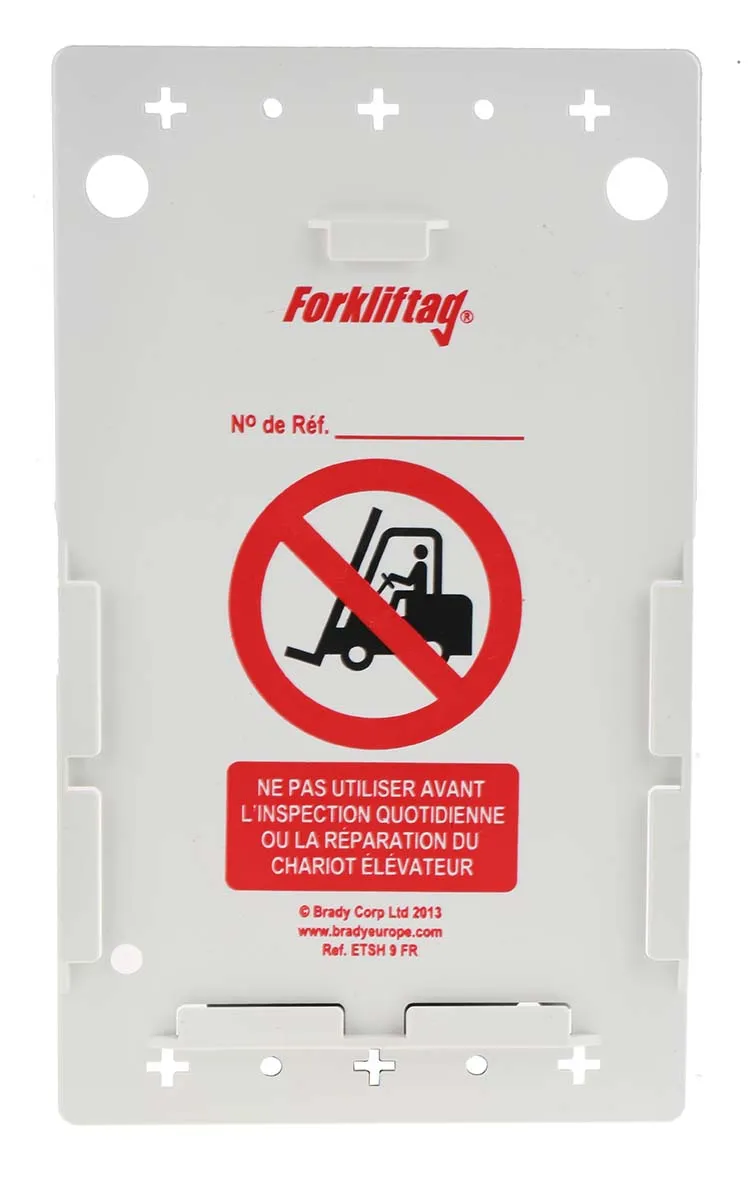 Etichetta per carrelli elevatori Brady Francese, Contenuto Kit 1 penna, 10 supporti etichette per carrelli elevatori,