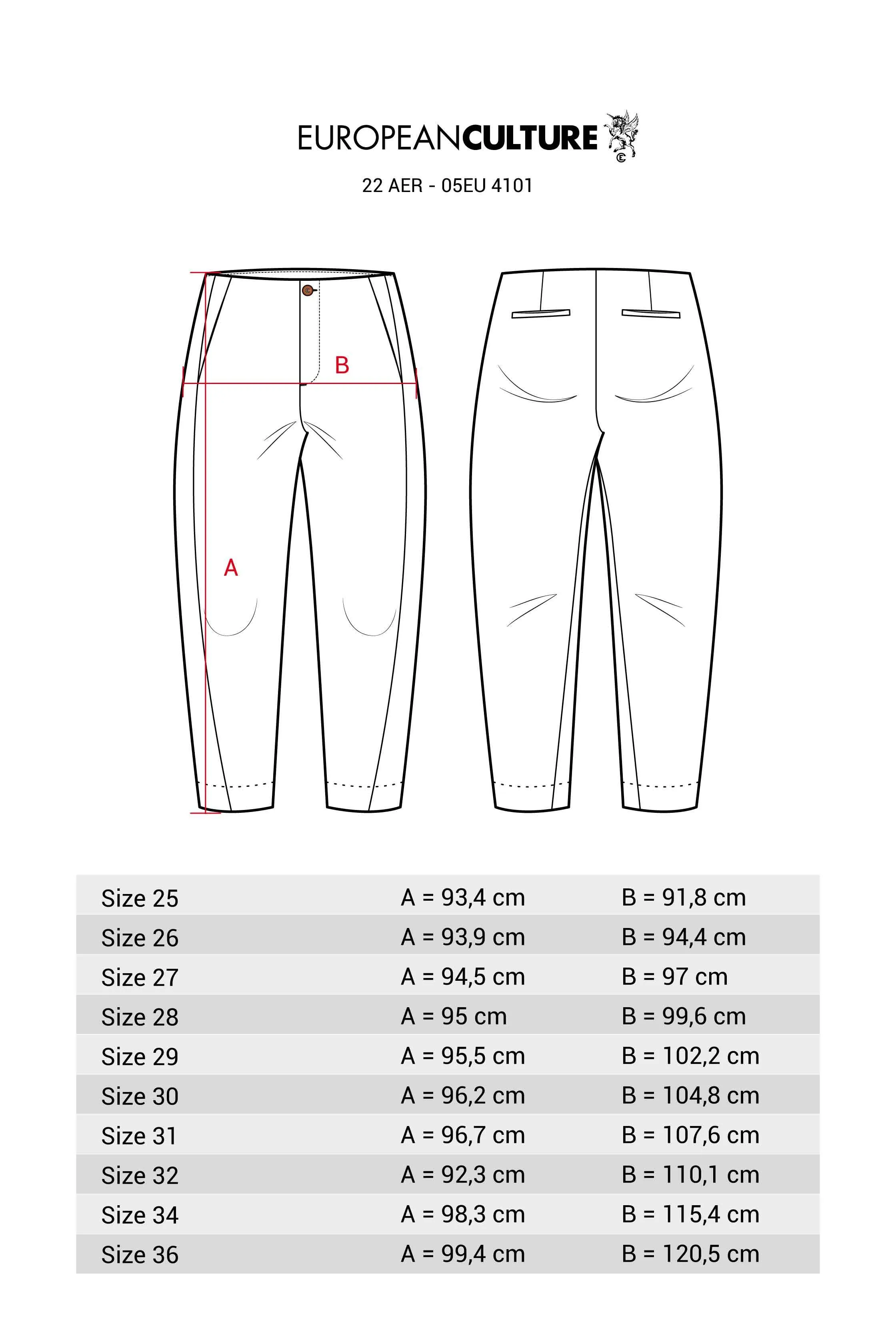 European Culture  ---------    ------------Pantalone Denim Baggy 05EU 4101