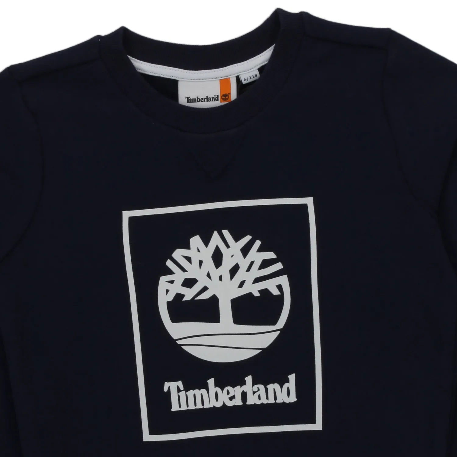 Felpa Blu Scuro Con Stampa Logo Bambino E Teen
