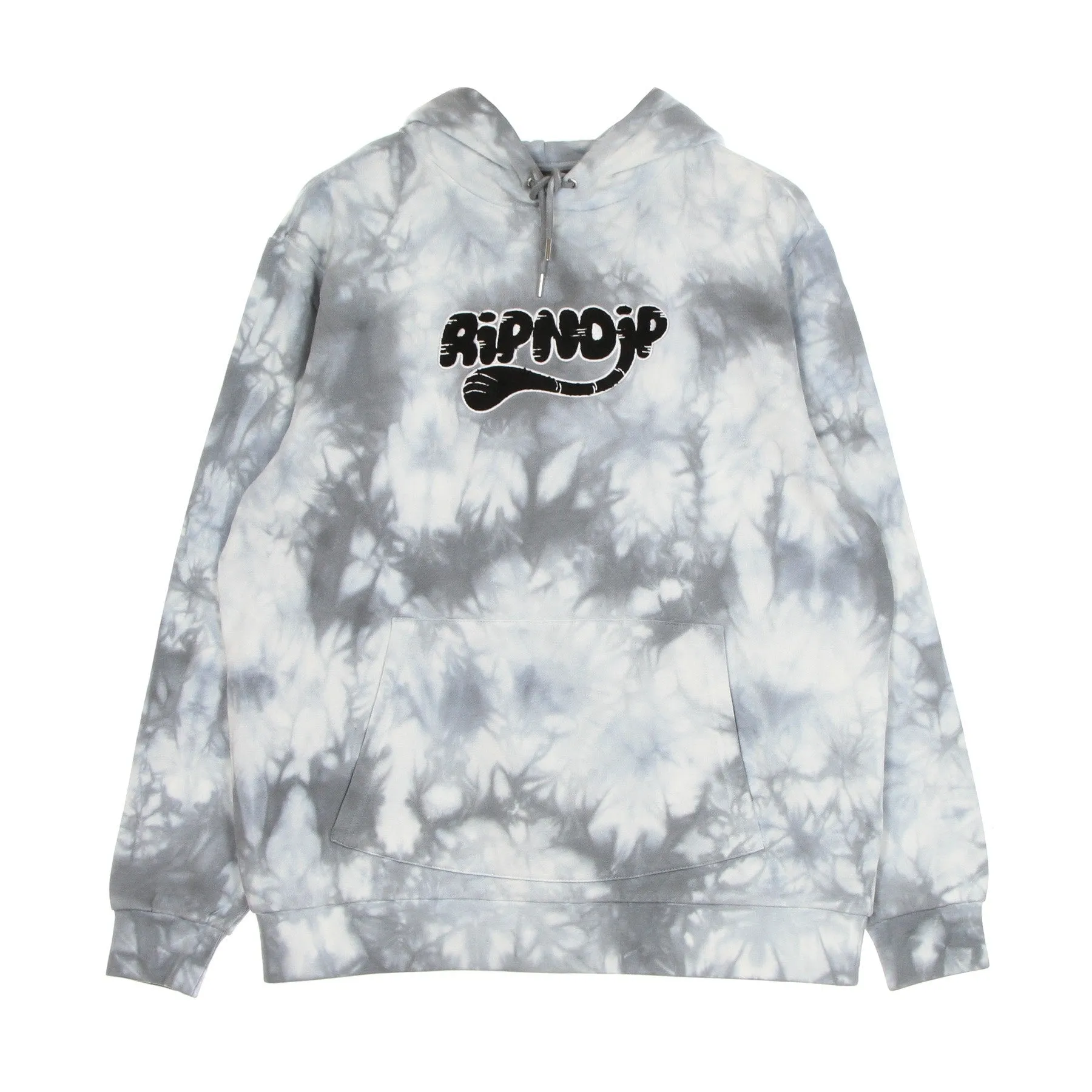 Felpa Cappuccio Uomo Ripntail Hoodie Grey Lightning Wash