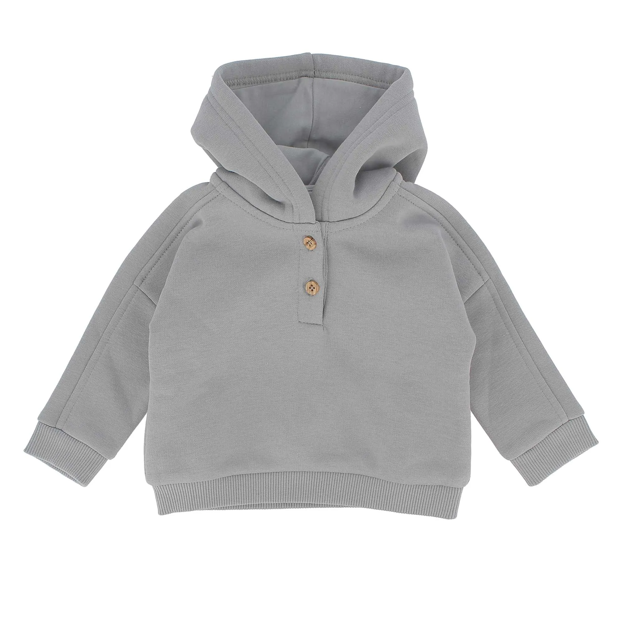 Felpa con cappuccio da bambino, grigio            