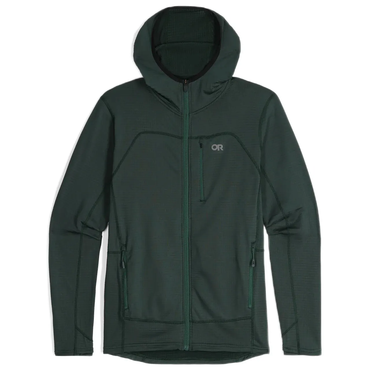 Felpa con cappuccio e zip intera in pile Vigor Grid di Outdoor Research da uomo