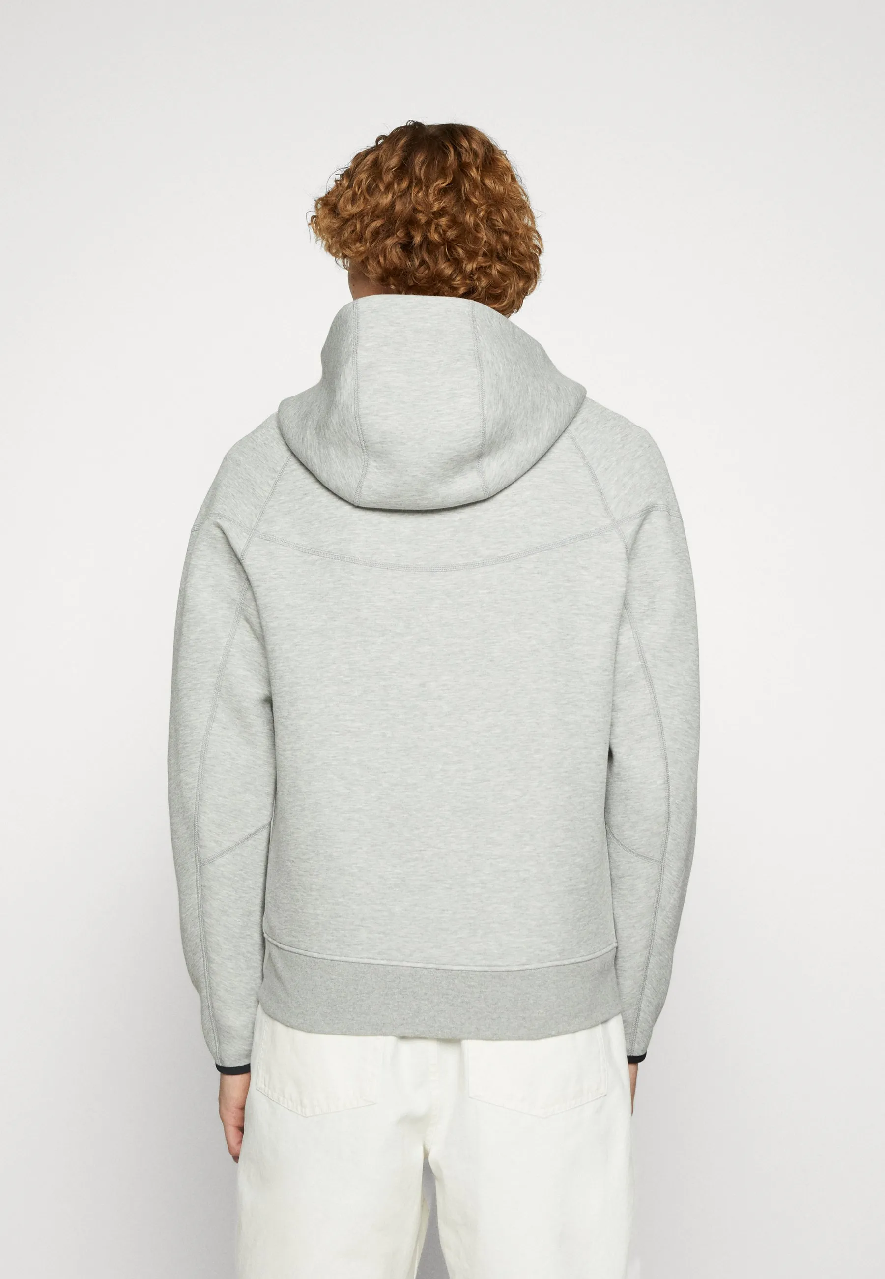 Felpa con zip -  grey heather/black