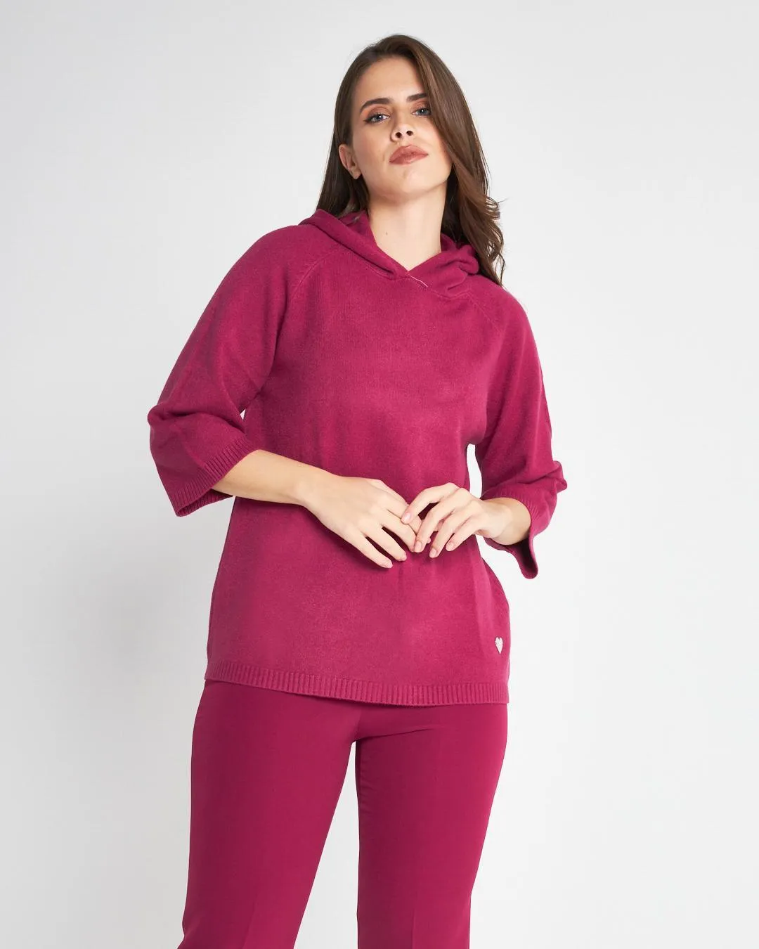 Felpa in maglia MAGENTA