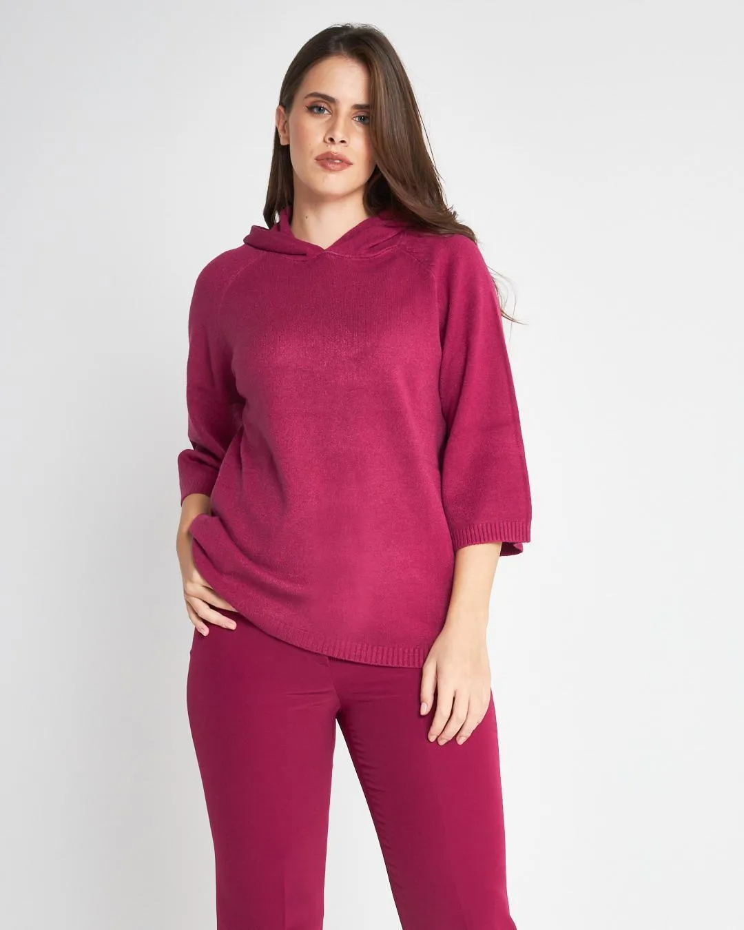 Felpa in maglia MAGENTA