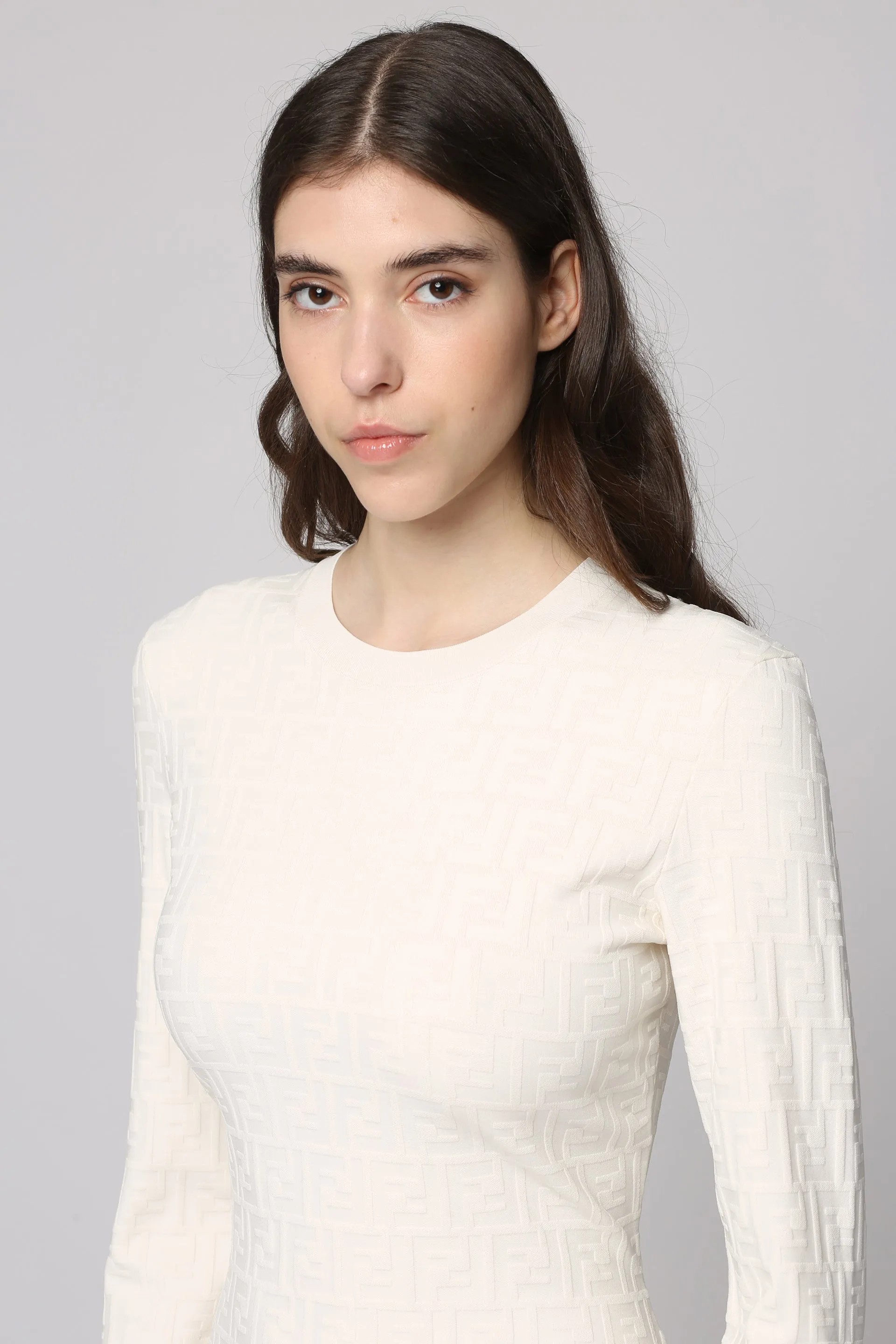 Fendi Mini-abito in maglia jacquard