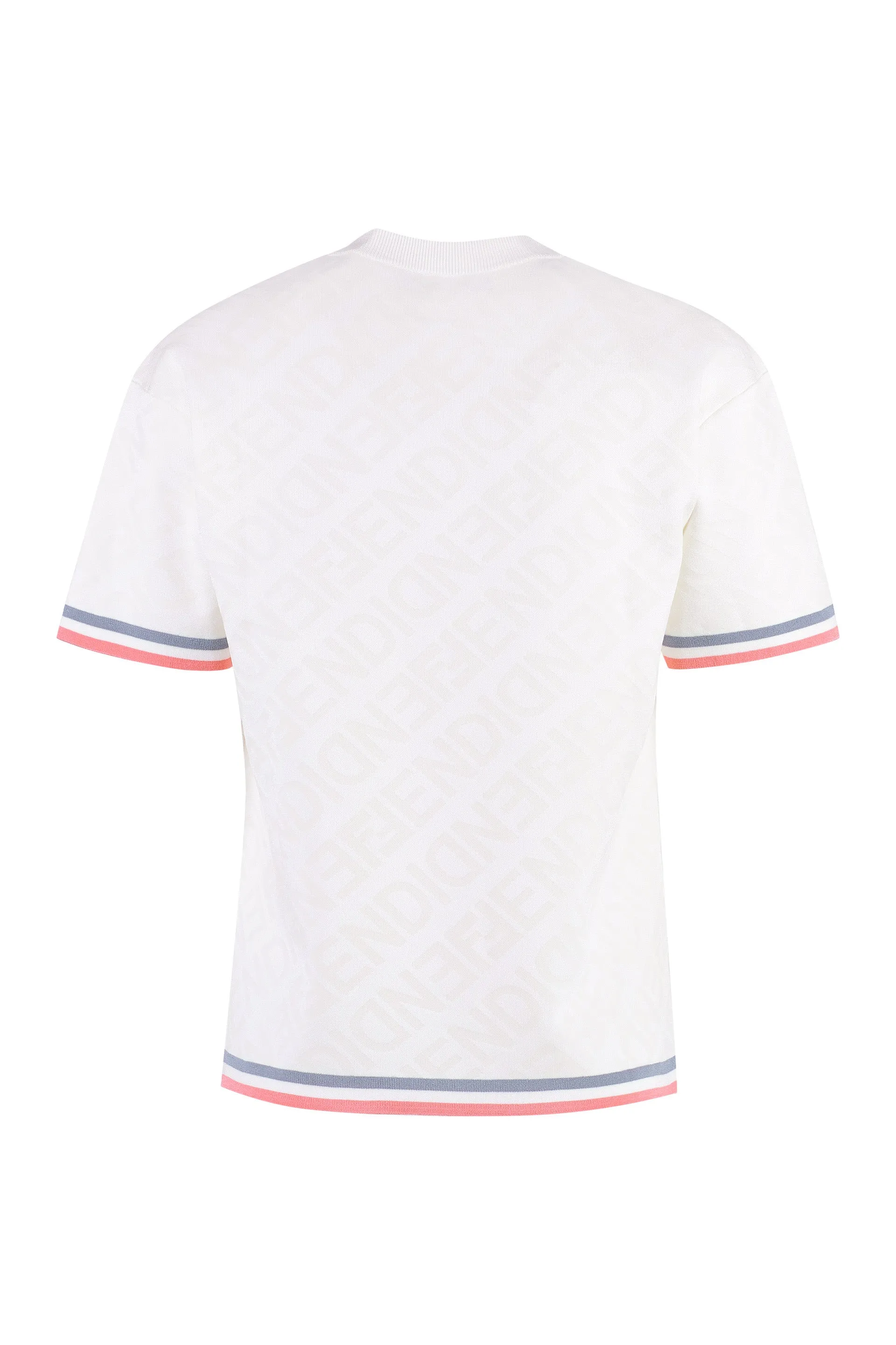Fendi T-shirt in maglia jacquard