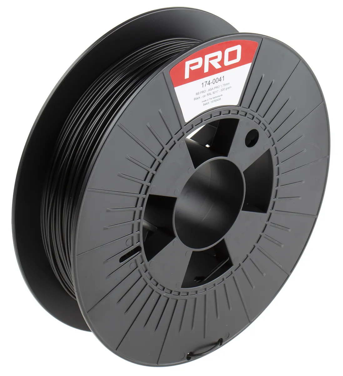 Filamento per stampante 3D RS PRO, ASA, Nero, diam. 1.75mm