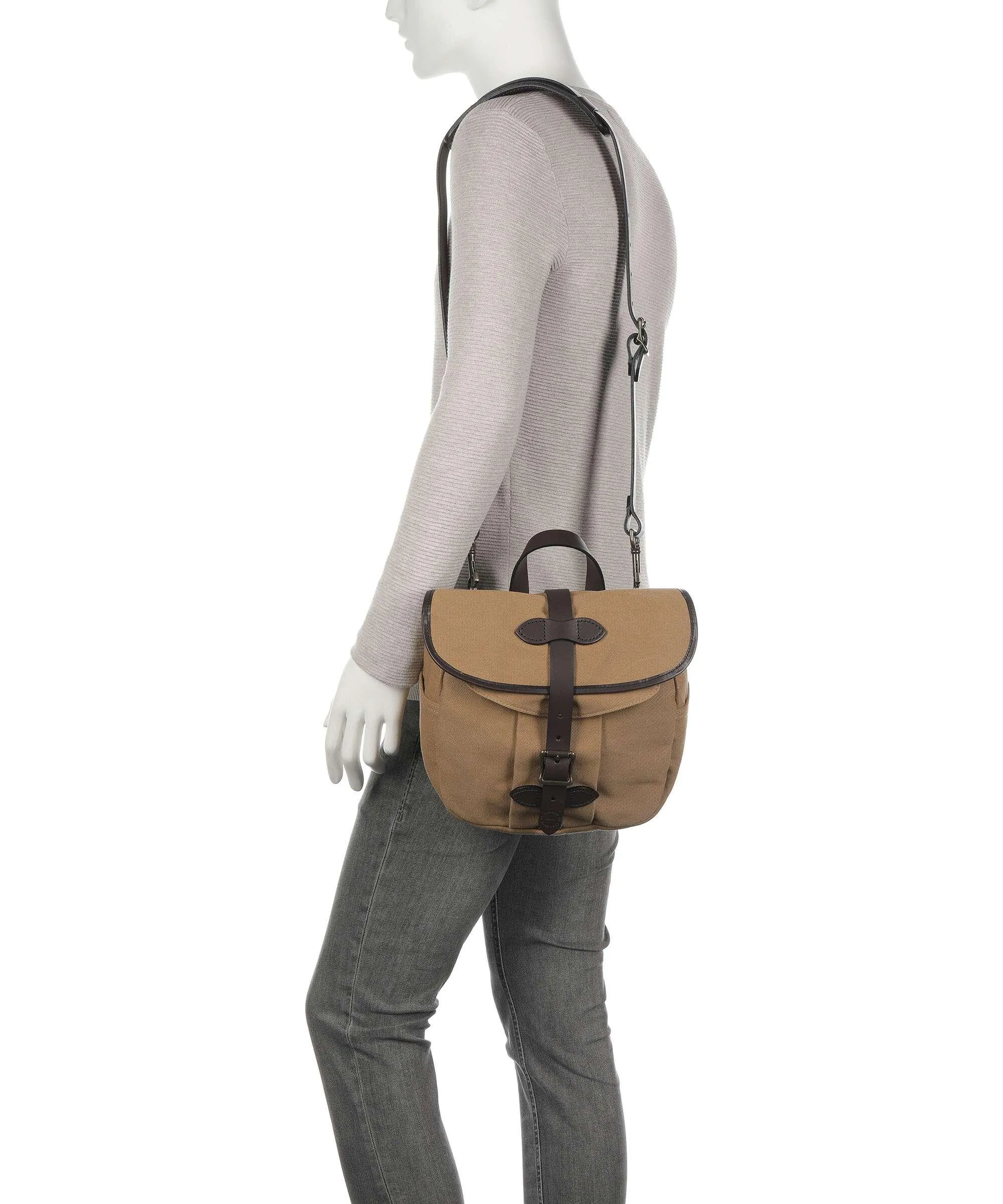  Filson Rugged Twill Borsa a tracolla cotone marrone chiaro  