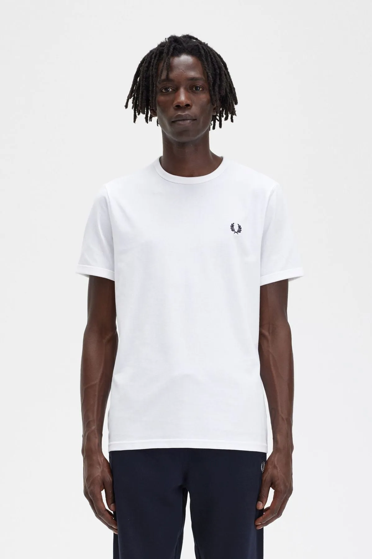Fred Perry T-shirt Ringer Biancacon Logo
