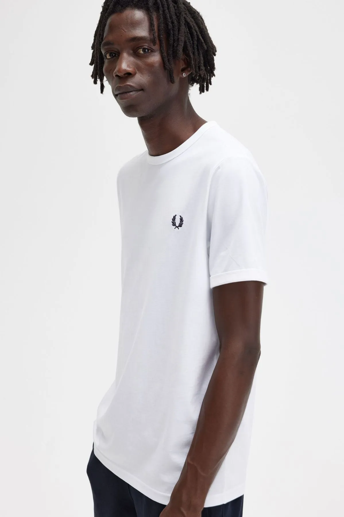Fred Perry T-shirt Ringer Biancacon Logo
