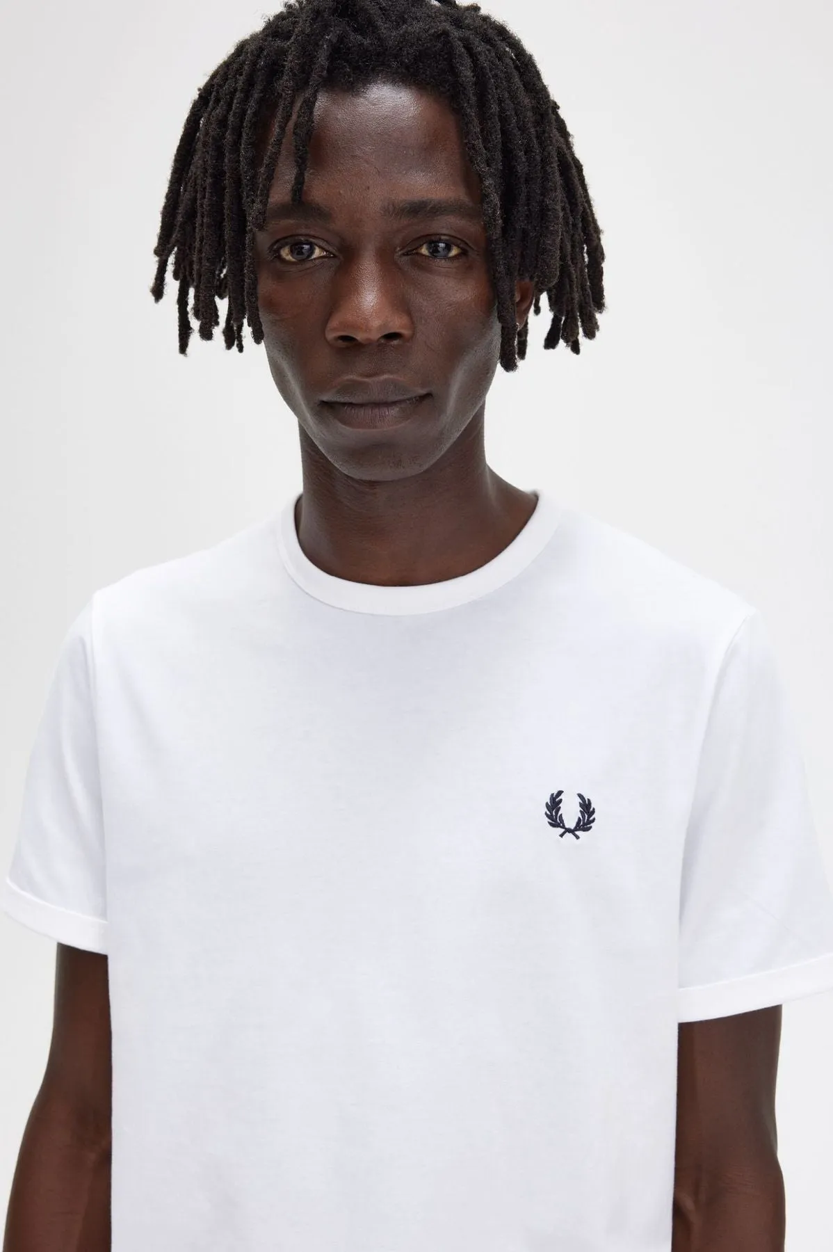 Fred Perry T-shirt Ringer Biancacon Logo
