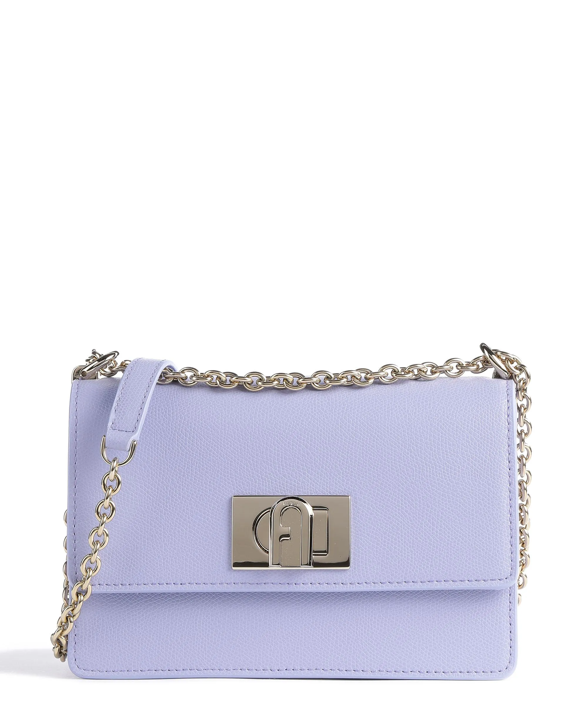  Furla 1927 Mini Borsa a spalla pelle di vacchetta grana lavanda  