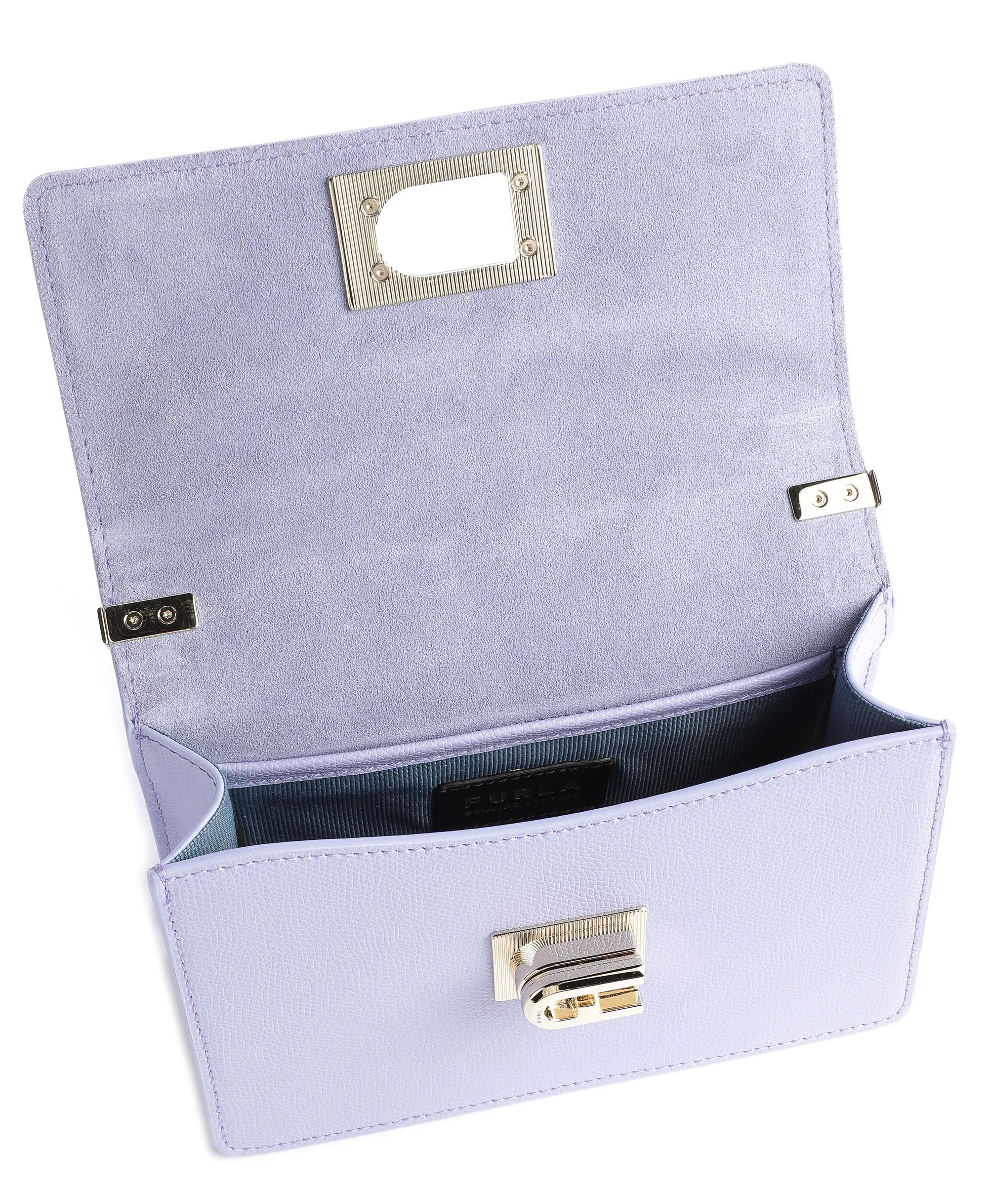  Furla 1927 Mini Borsa a spalla pelle di vacchetta grana lavanda  