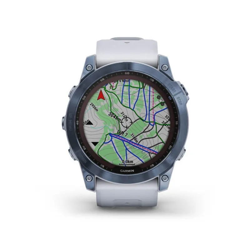 Garmin Fenix 7X Sapphire Mineral Blue Ti/Whitstone