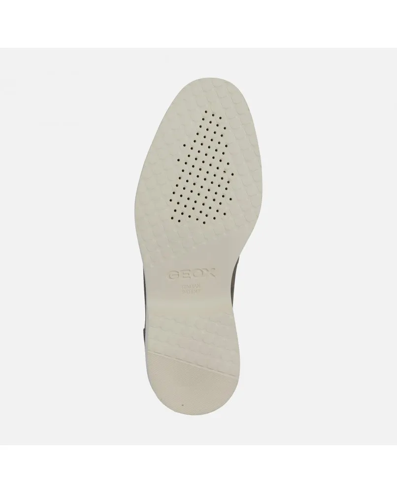 GEOX GUBBIO U25EED mocassino suede uomo taupe camoscio
