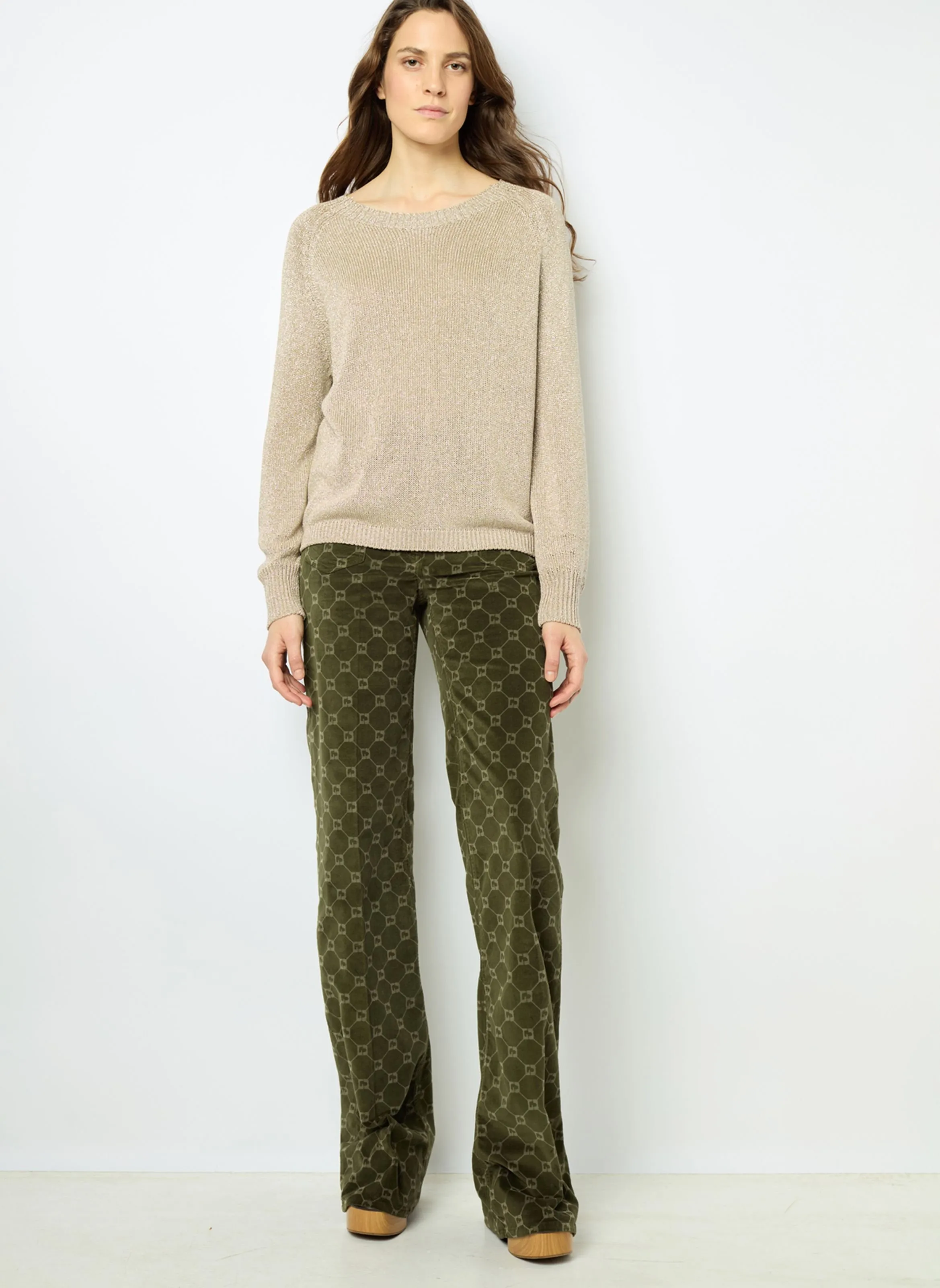  GERARD DAREL   JAYLIN - Maglione sottile con scollo tondo in lurex | Beige