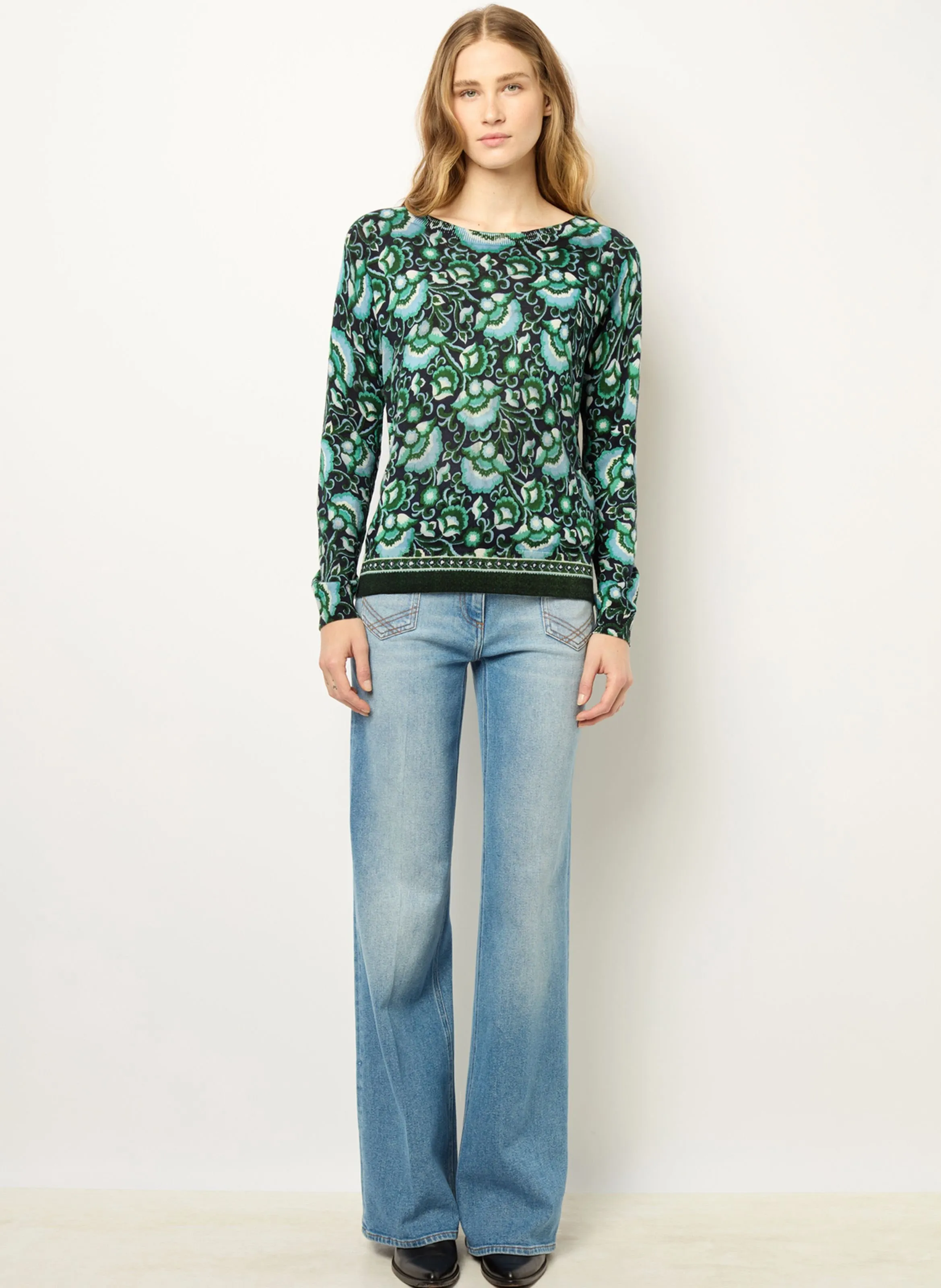  GERARD DAREL   JOANA - Maglione aderente con collo tondo in lana | Verde