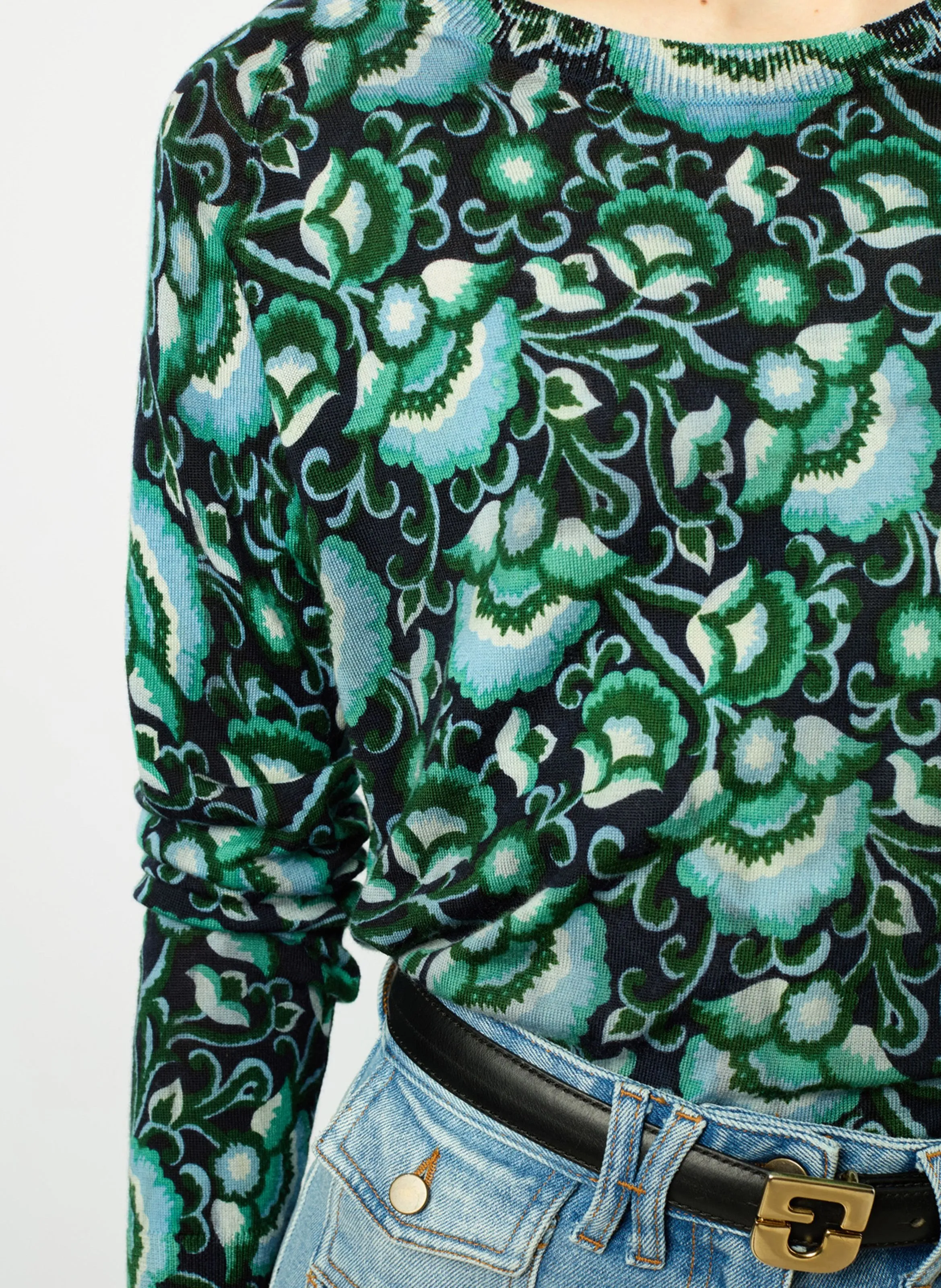  GERARD DAREL   JOANA - Maglione aderente con collo tondo in lana | Verde