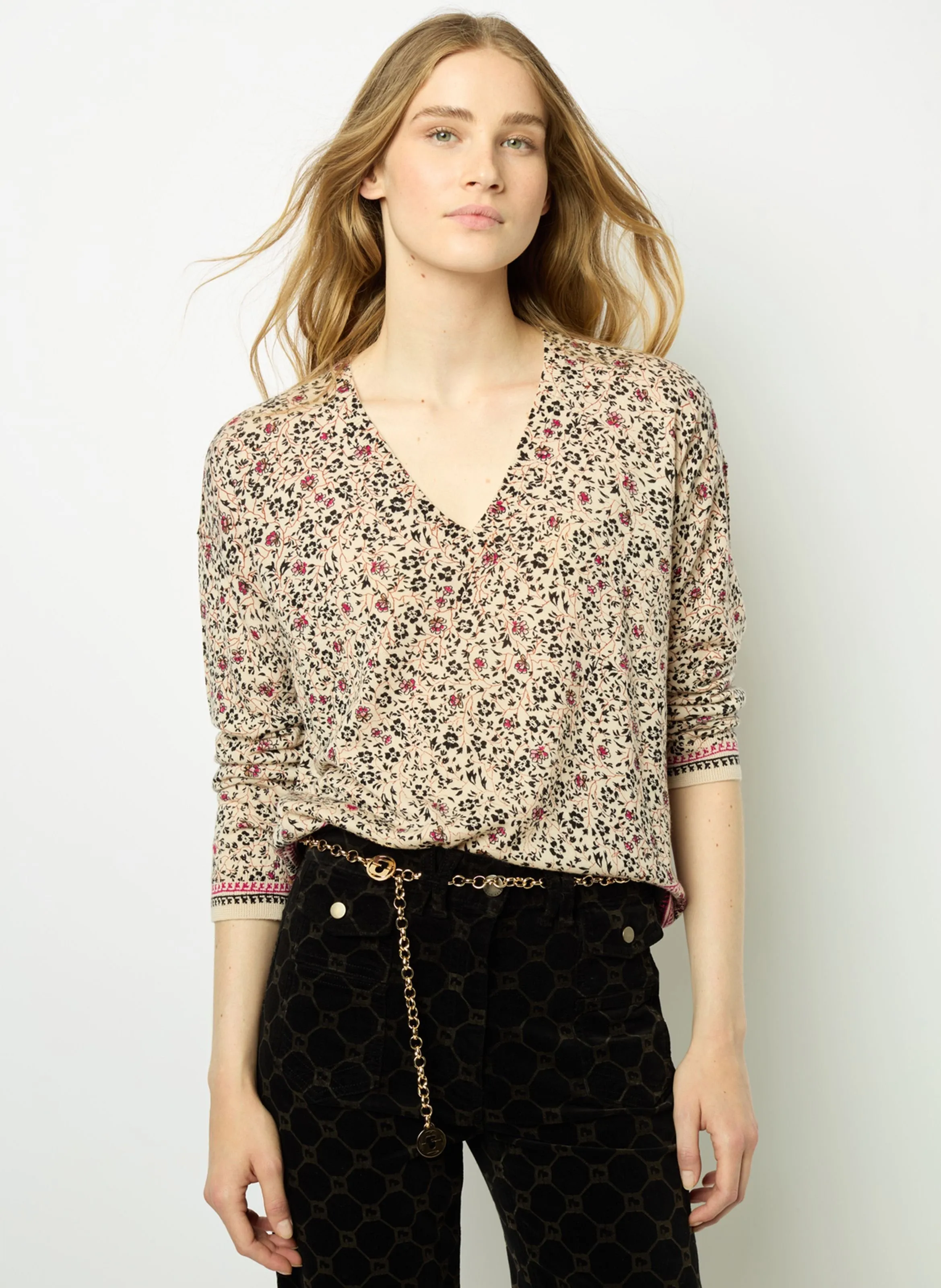  GERARD DAREL   JOSIANE - Maglione collo a V in lana | Beige