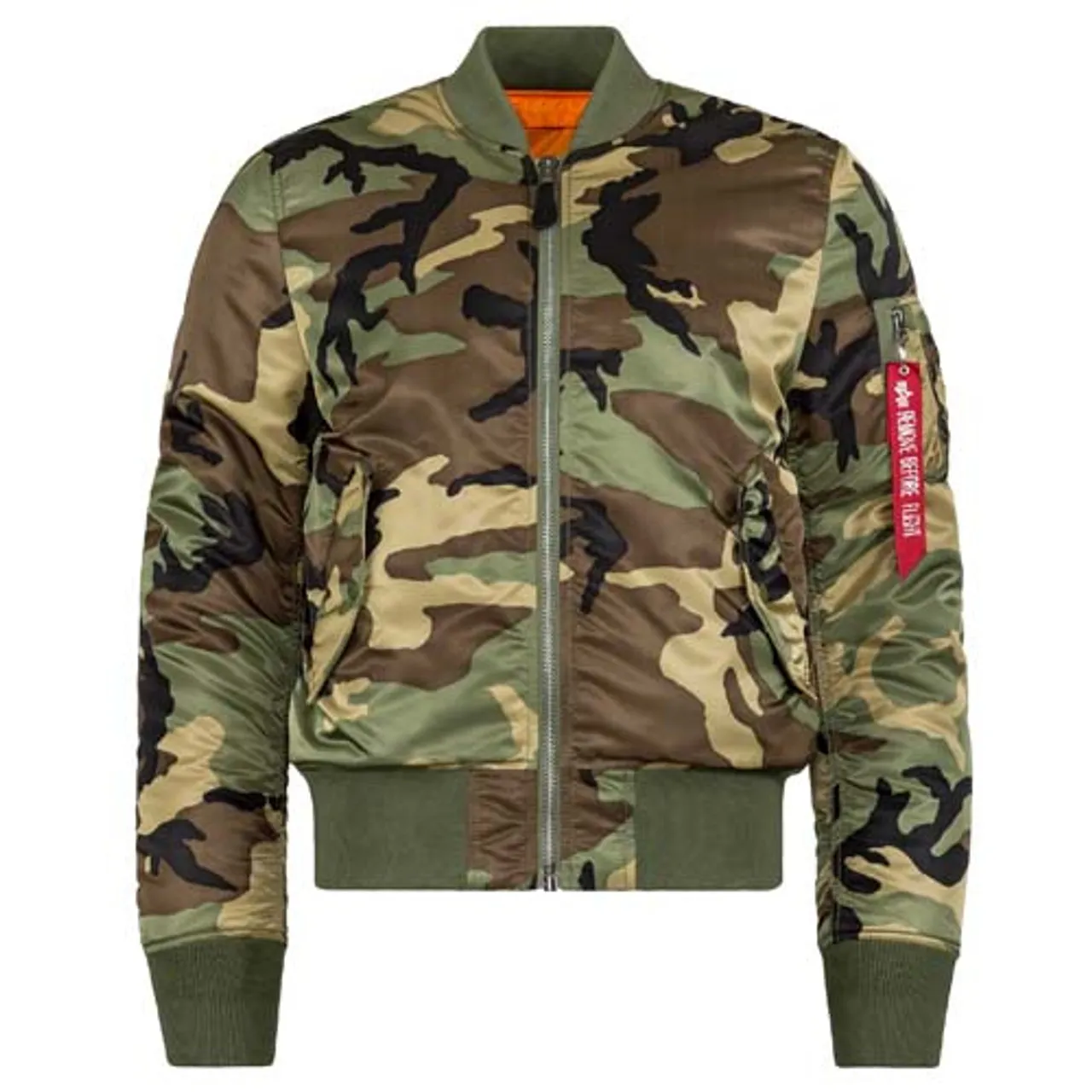 Giacca da volo slim fit Alpha Industries Ma-1 mimetica bosco