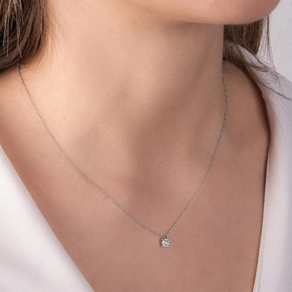 Girocollo punto luce multipietra diamanti 0,17ct Mirco Visconti