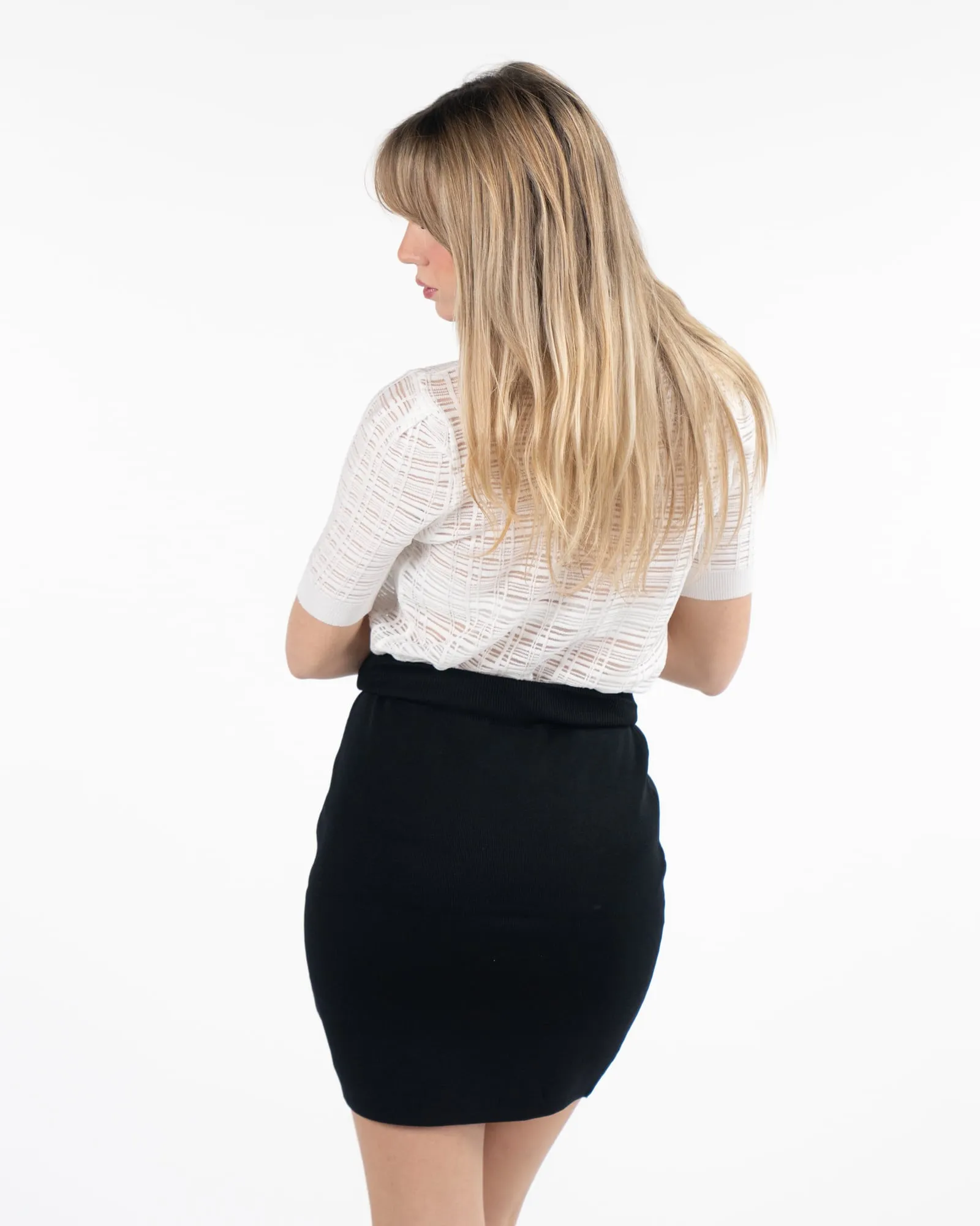 Gonna in maglia - NERO