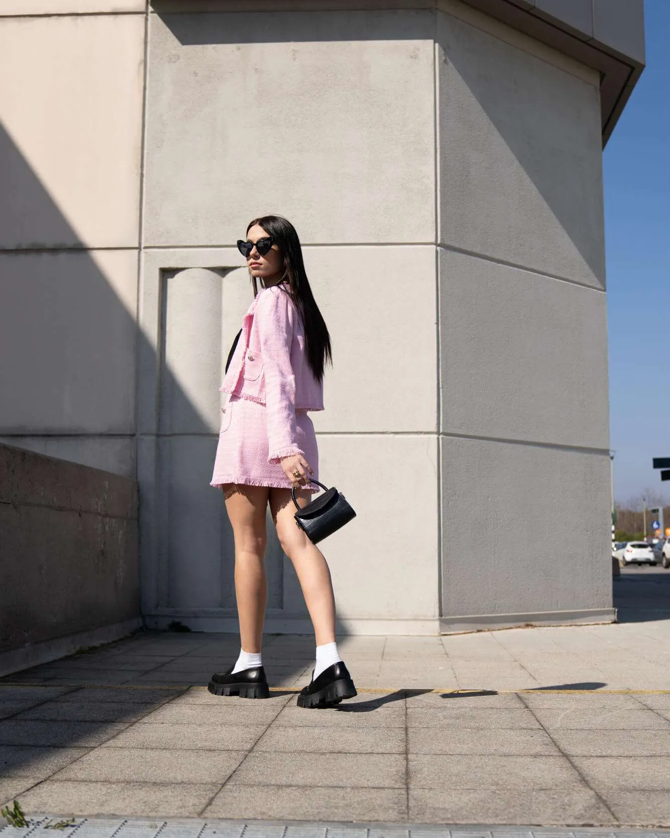 Gonna in tweed - Rosa