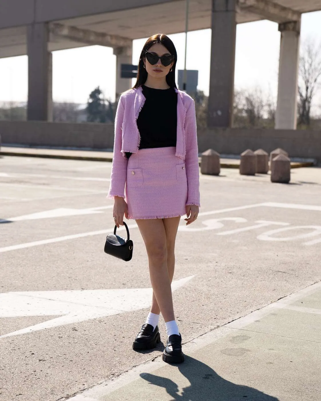 Gonna in tweed - Rosa
