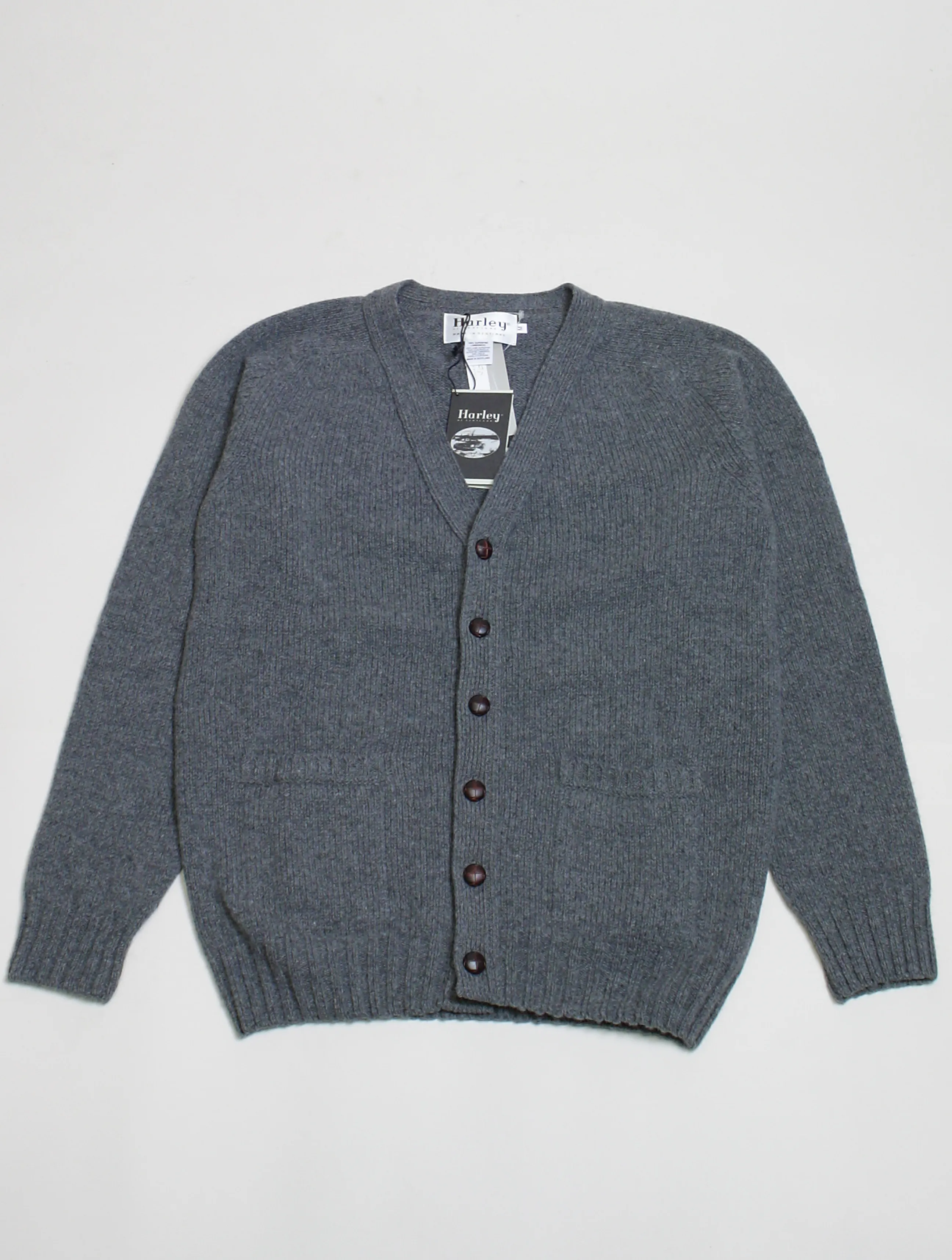 Harley of Scotland cardigan M2283 Derby Grey