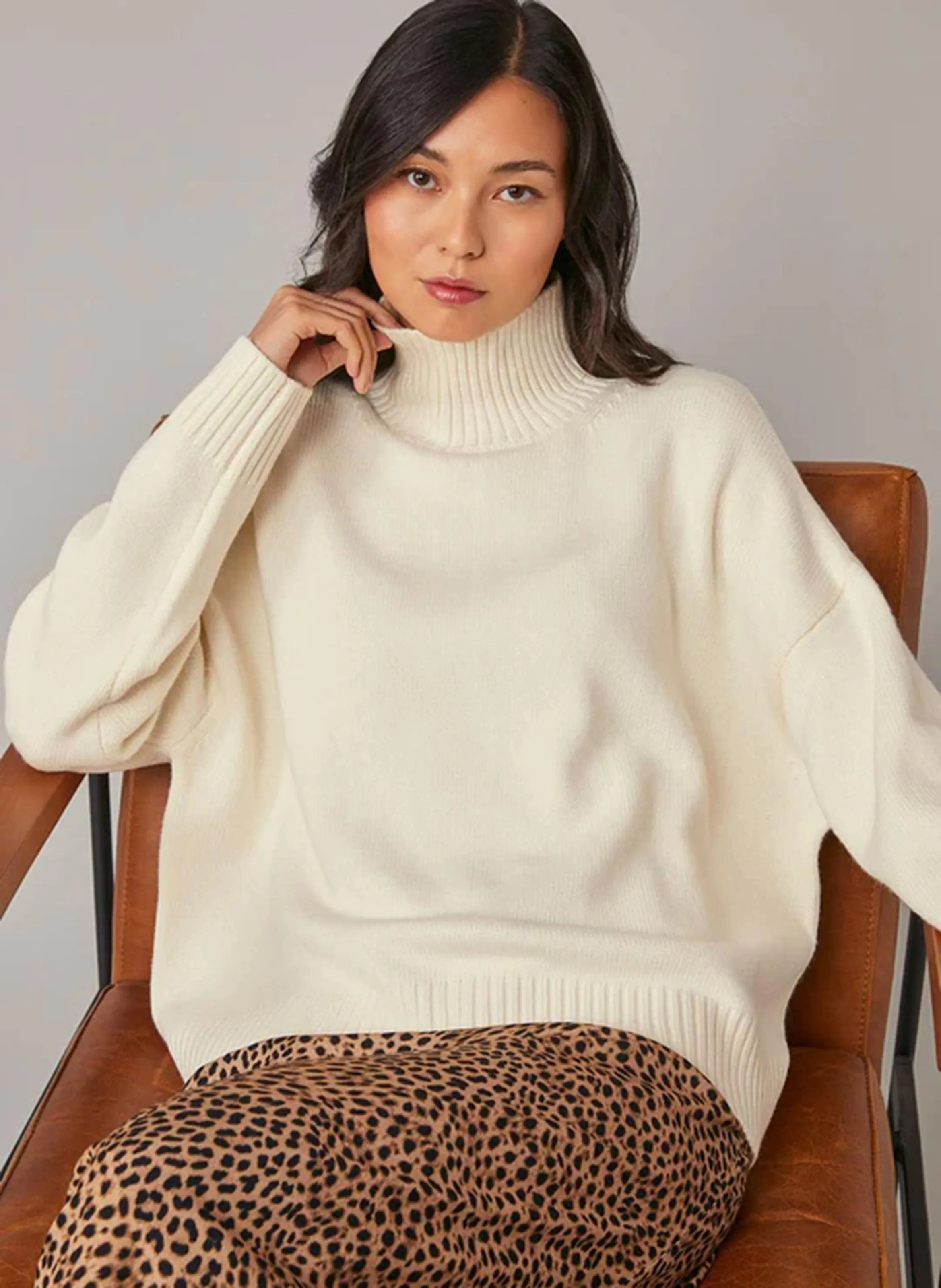  HARRIS WILSON   ENOCE - Maglione oversize a collo alto | Bianco