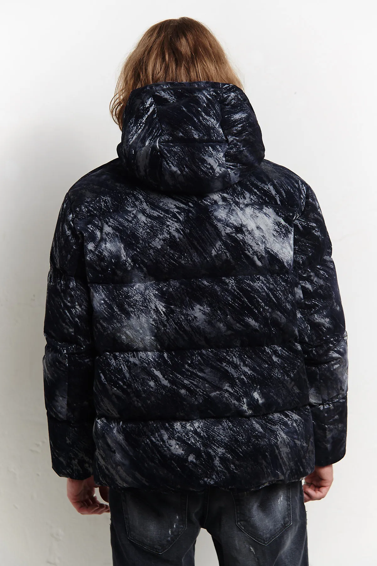 HERNO Laminar Bomber in tessuto grafico floccato
