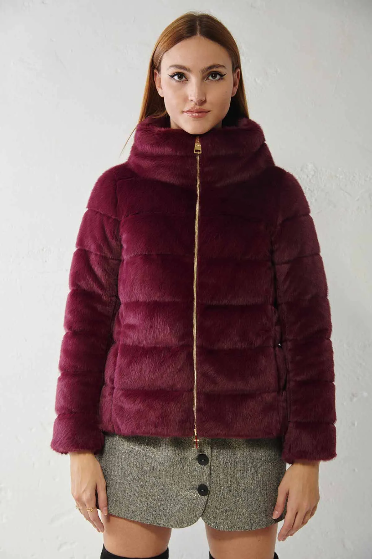 HERNO Piumino in Eco-pelliccia Cappa LADY