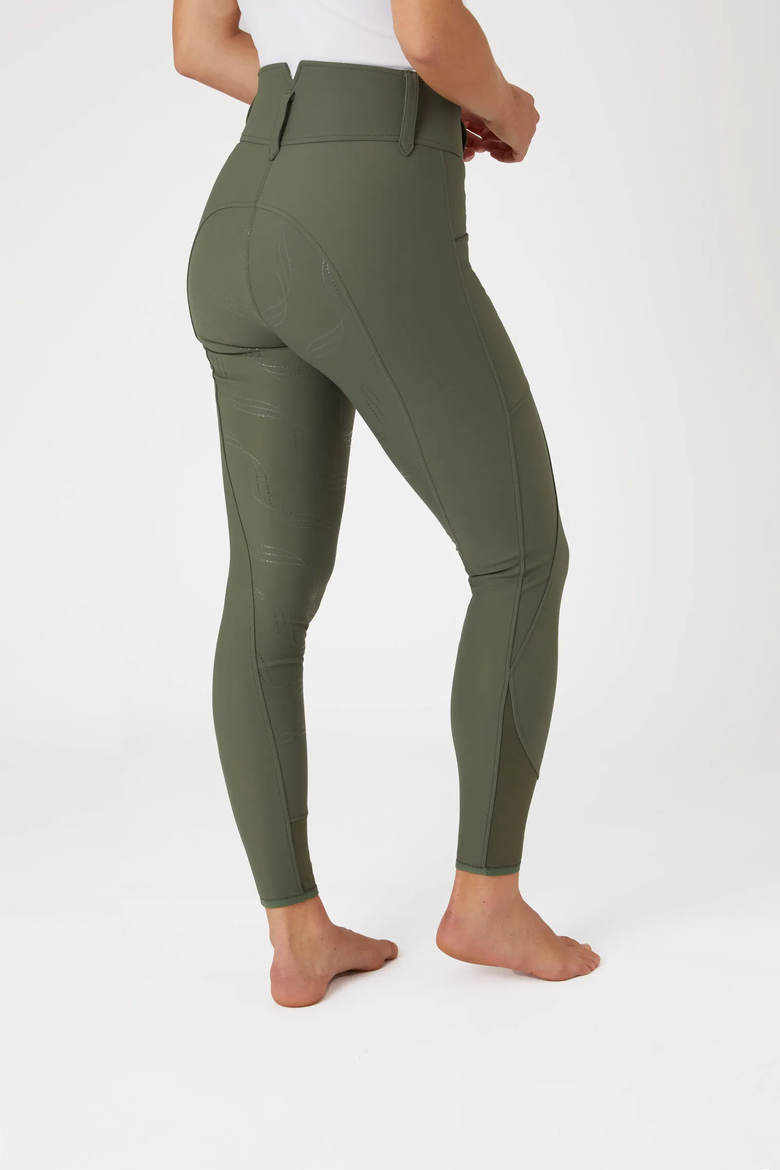 Horze Indira Pantaloni da equitazione a vita alta con full seat da donna