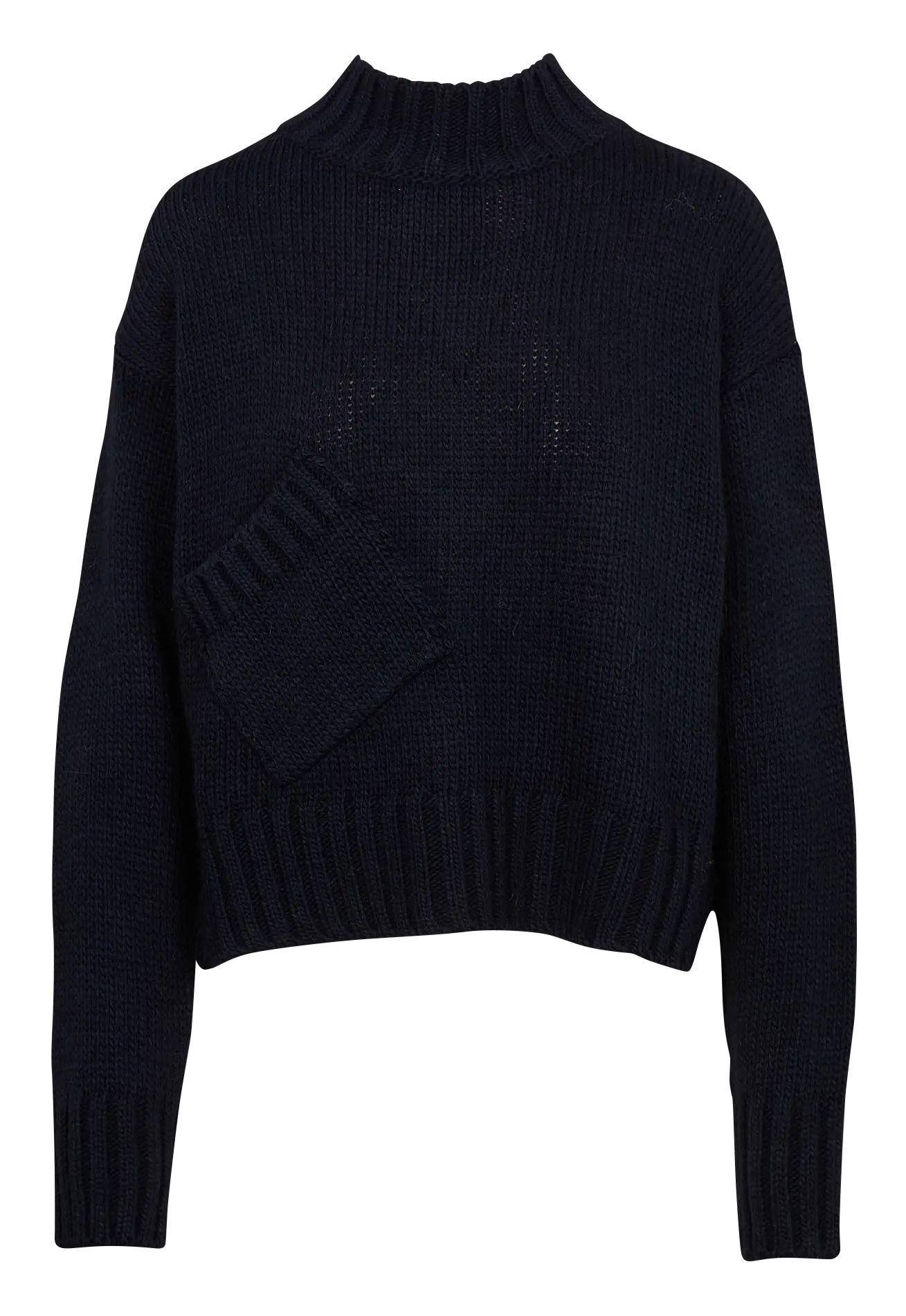  HUMILITY   Maglione ampio a collo alto in filato misto | Blu