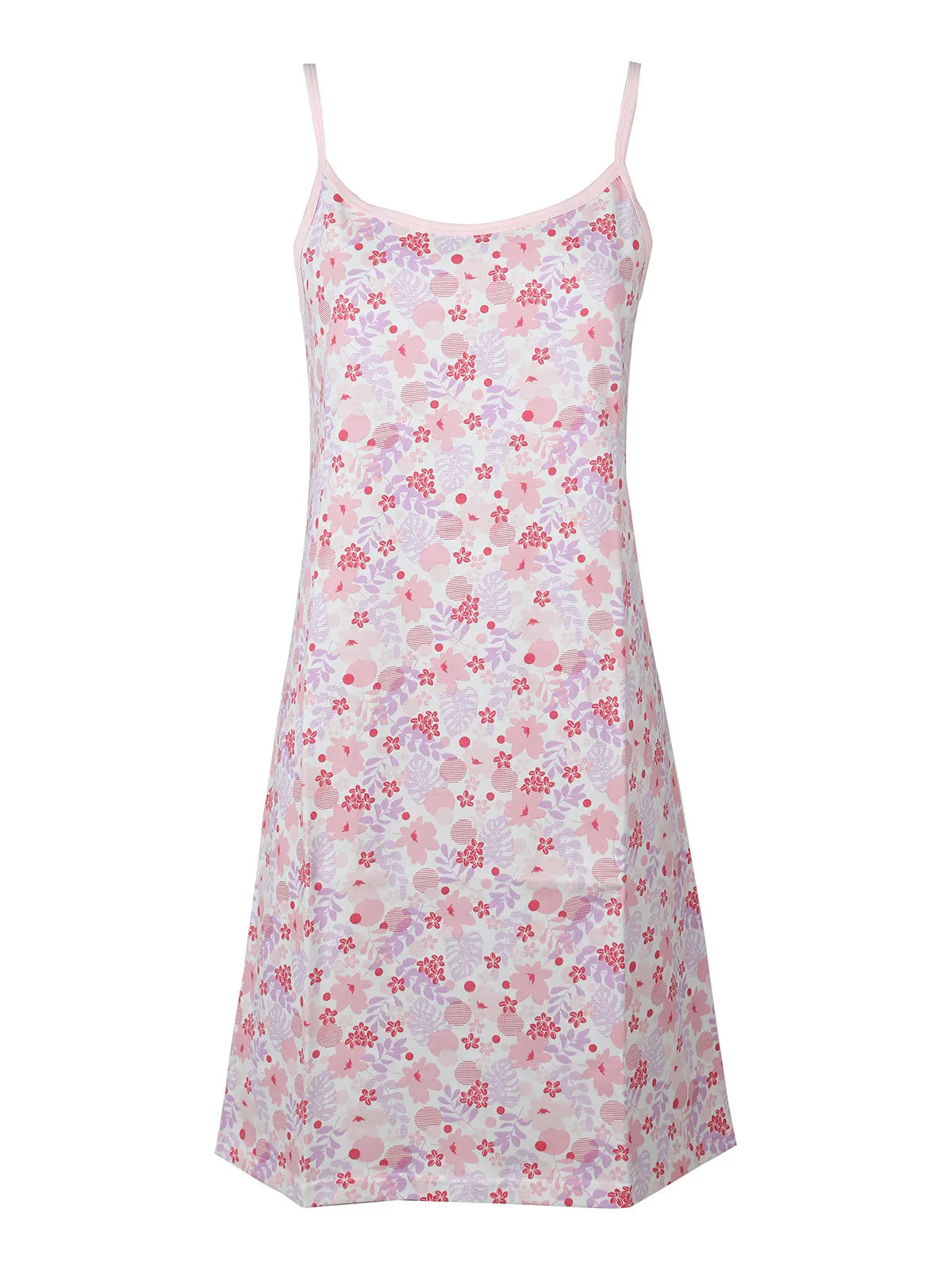 Infiore Chemise de nuit en coton à fines bretelles