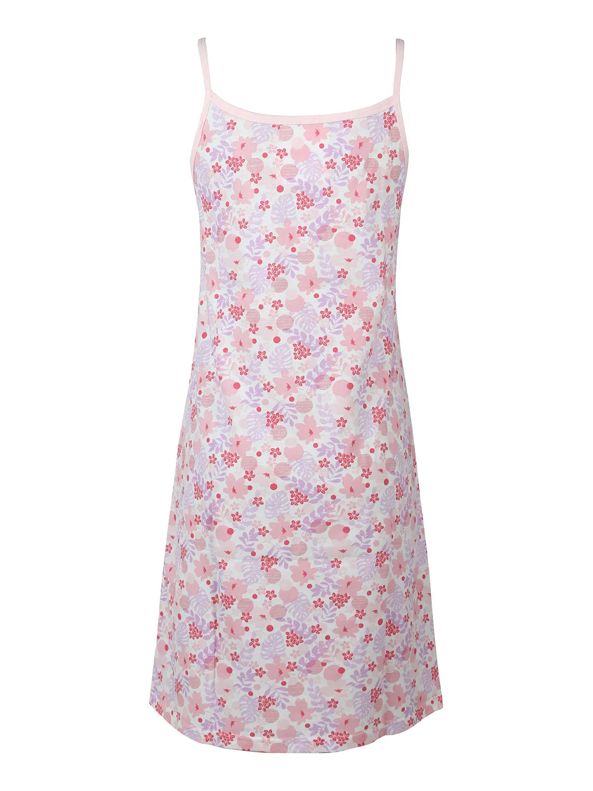 Infiore Chemise de nuit en coton à fines bretelles