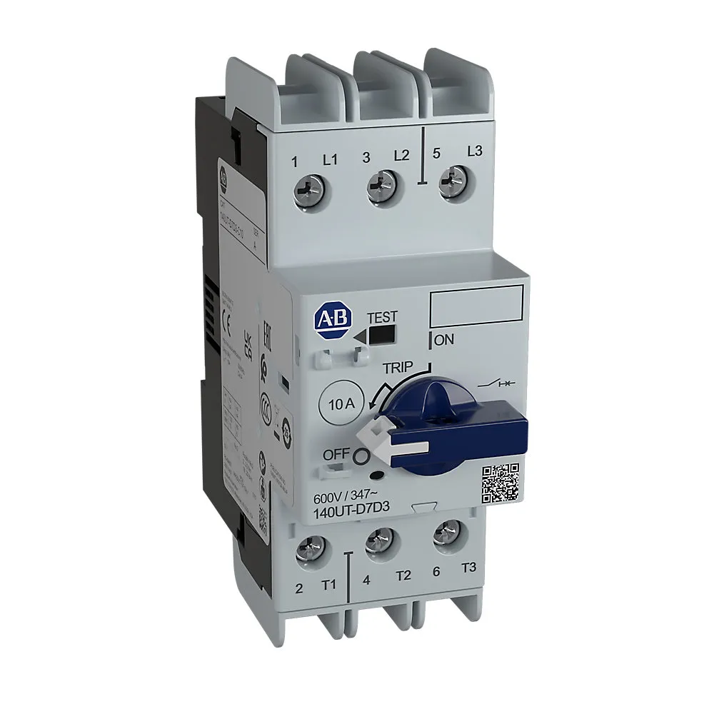 Interruttore magnetotermico scatolato 140UT-D7D3-B60, 3, 6A, potere di interruzione 65 kA, Fissa