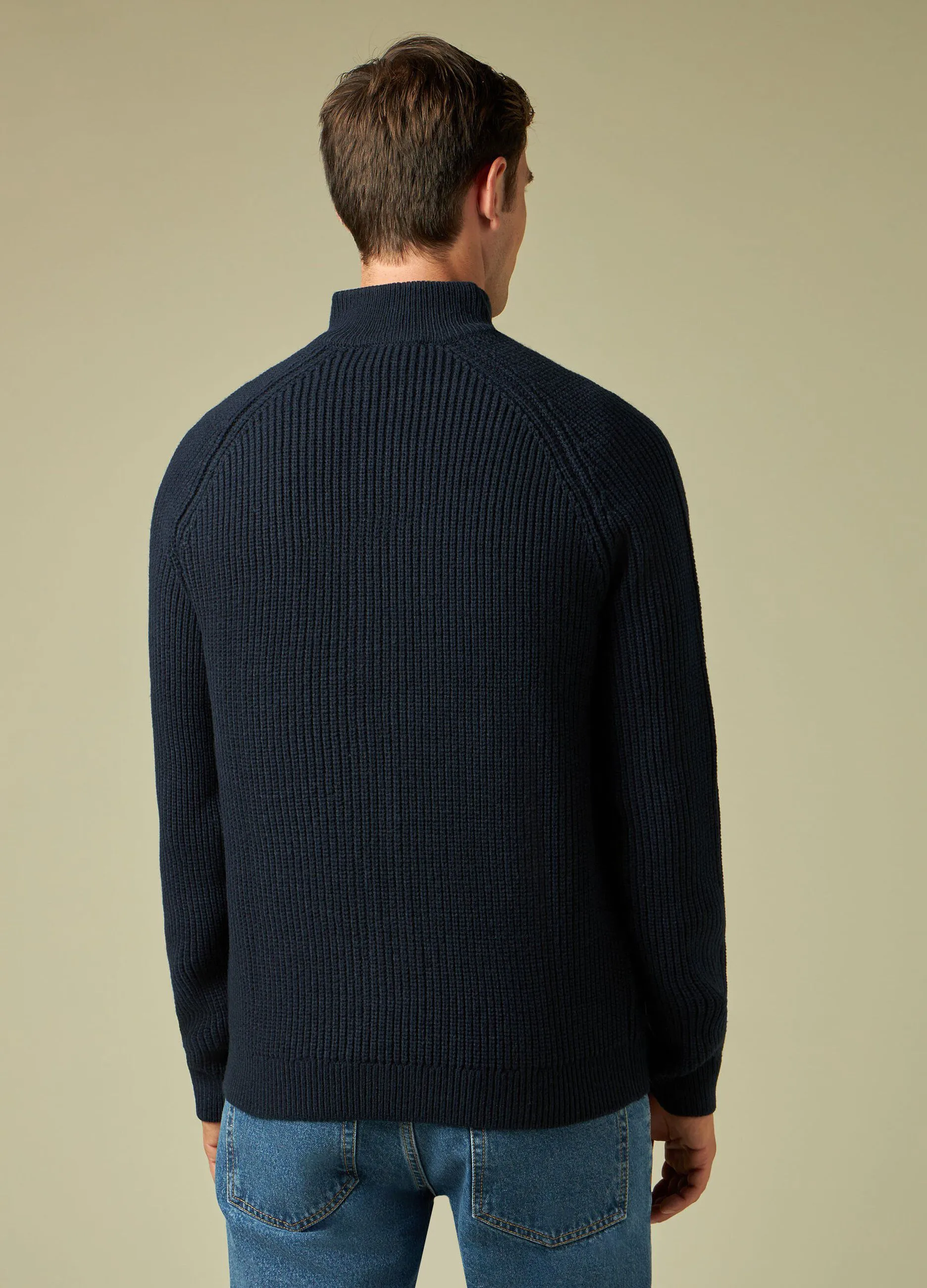 J. HART & BROS  Cardigan tricot full zip uomo