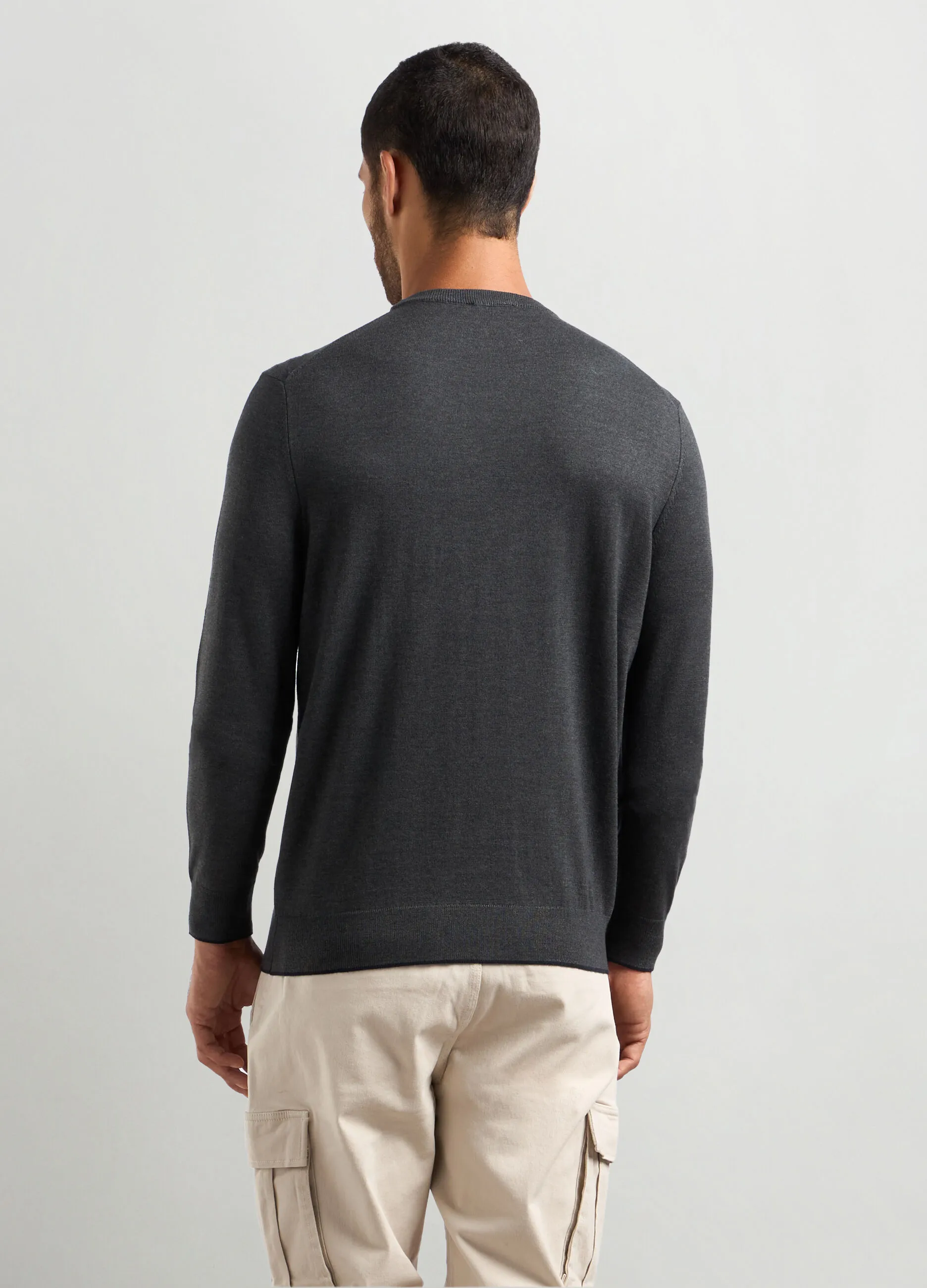 J. HART & BROS  Maglione girocollo misto cotone uomo