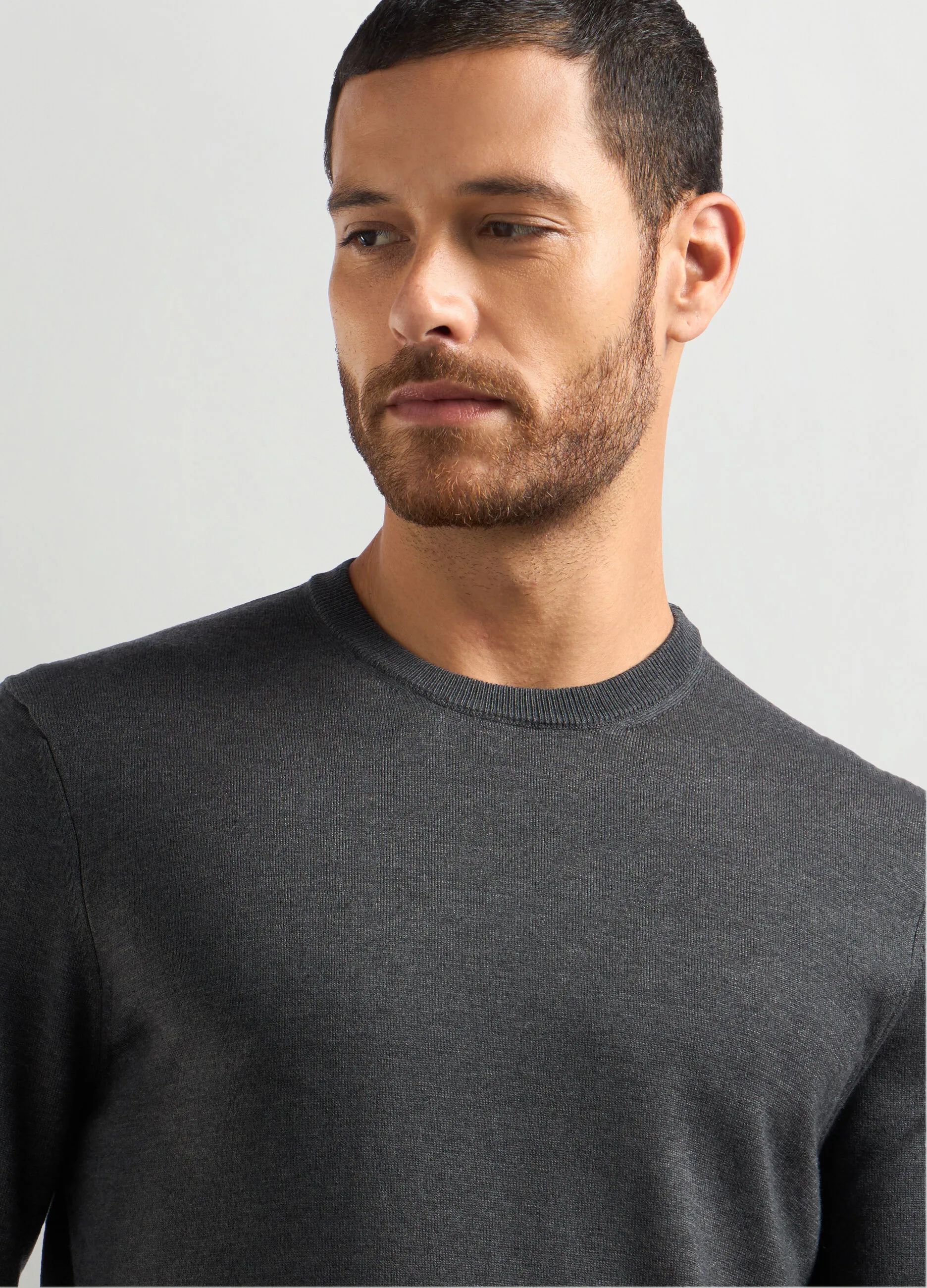 J. HART & BROS  Maglione girocollo misto cotone uomo