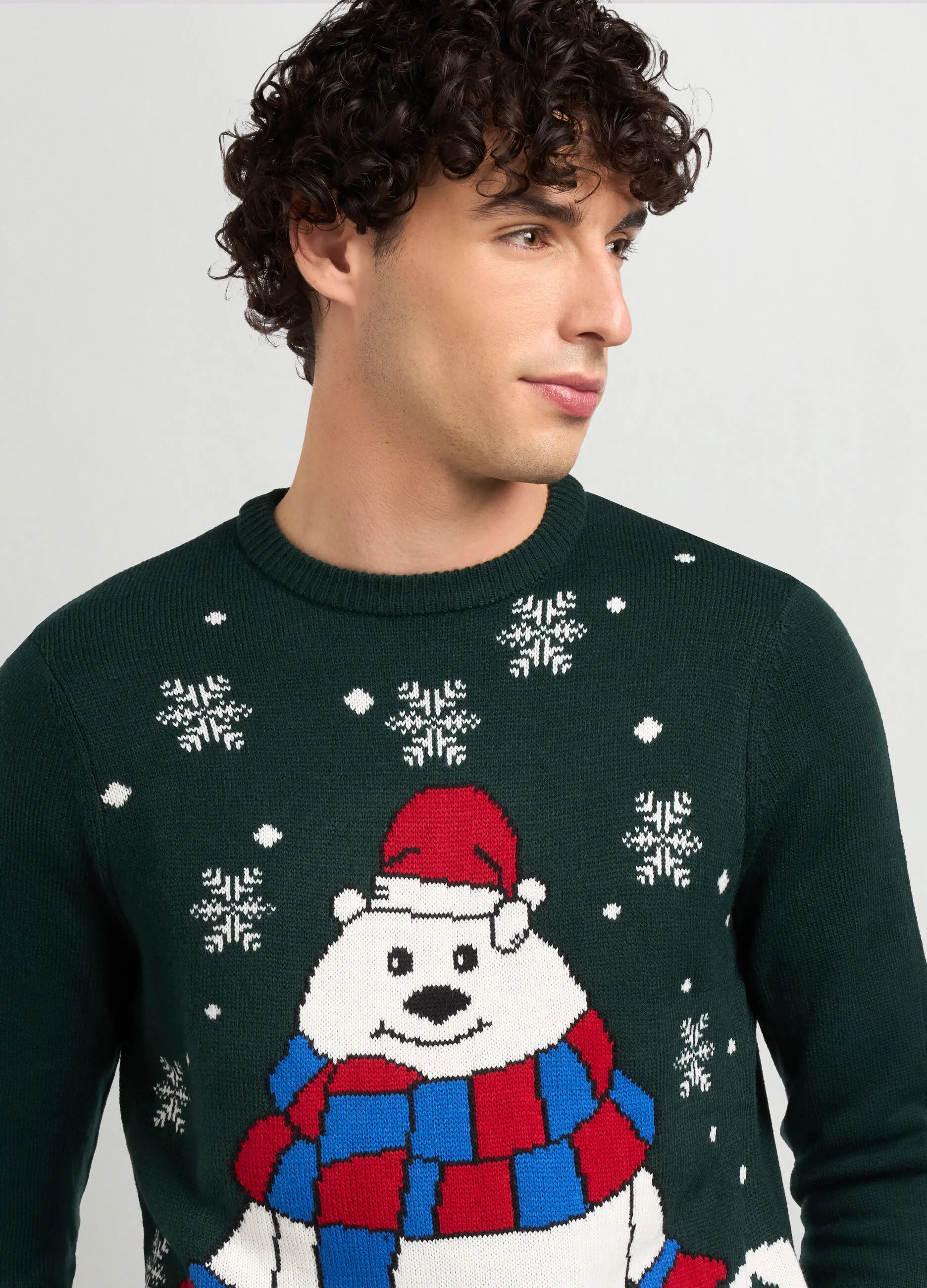 J. HART & BROS  Maglione girocollo natalizio uomo