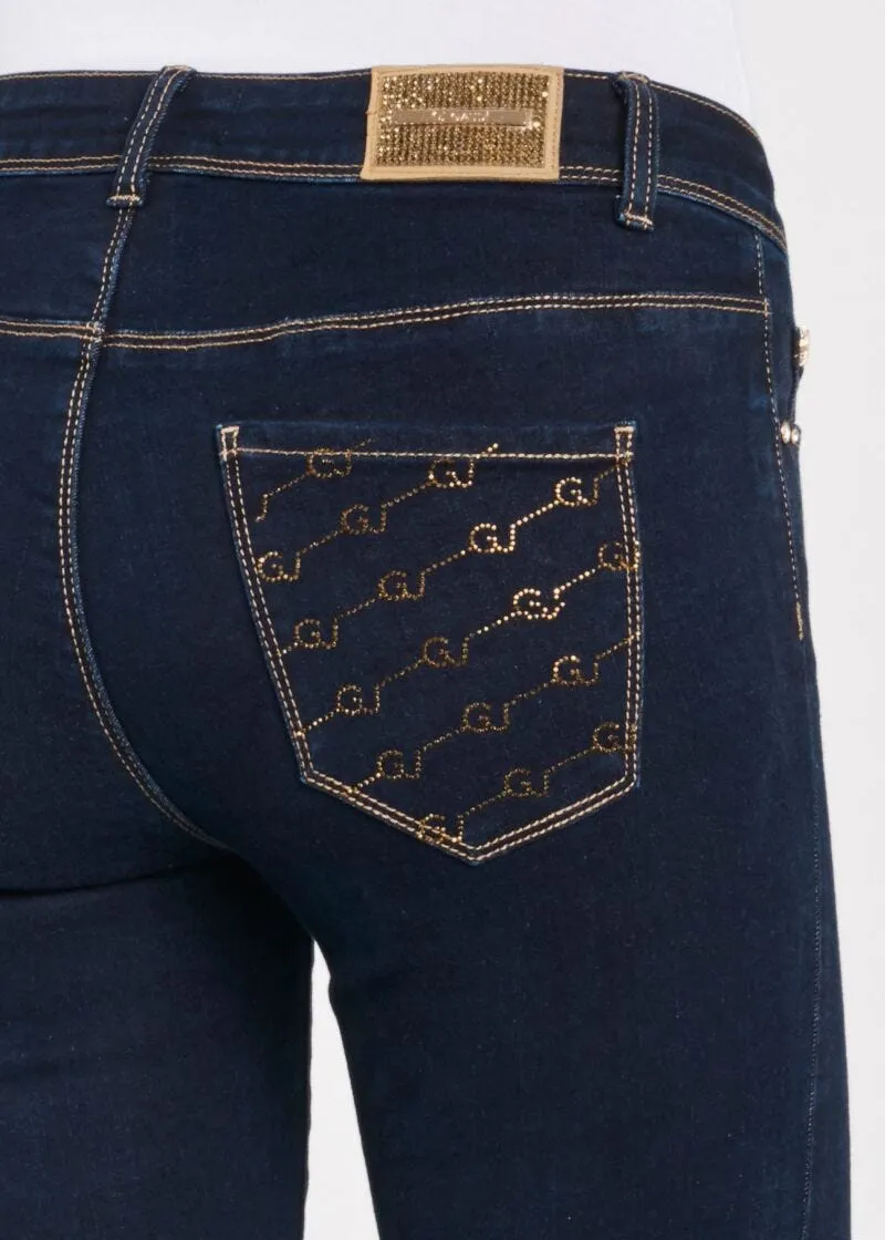 Jeans con spacchetti sul retro