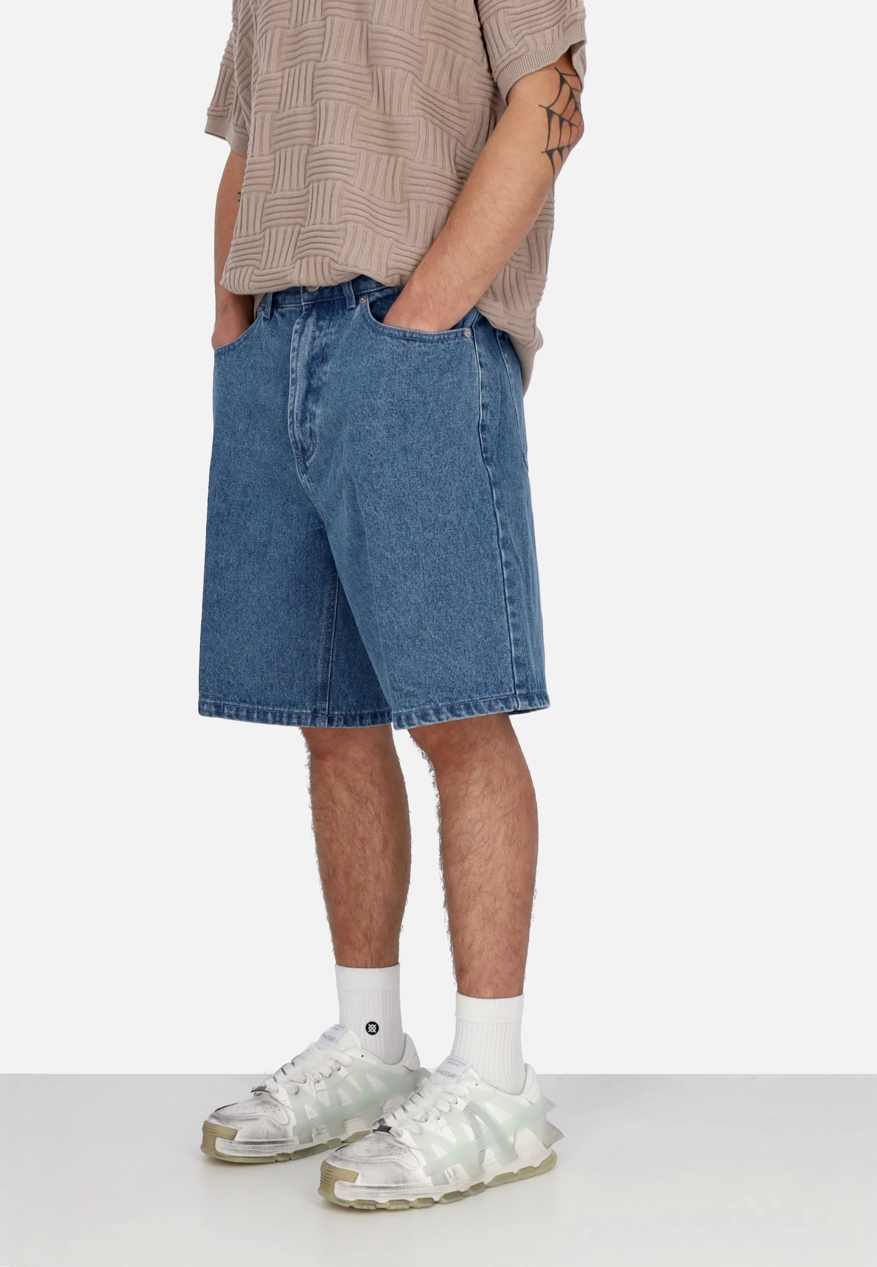 Jeans Corto Uomo Bigwig Baggy Denim Short Light Indigo