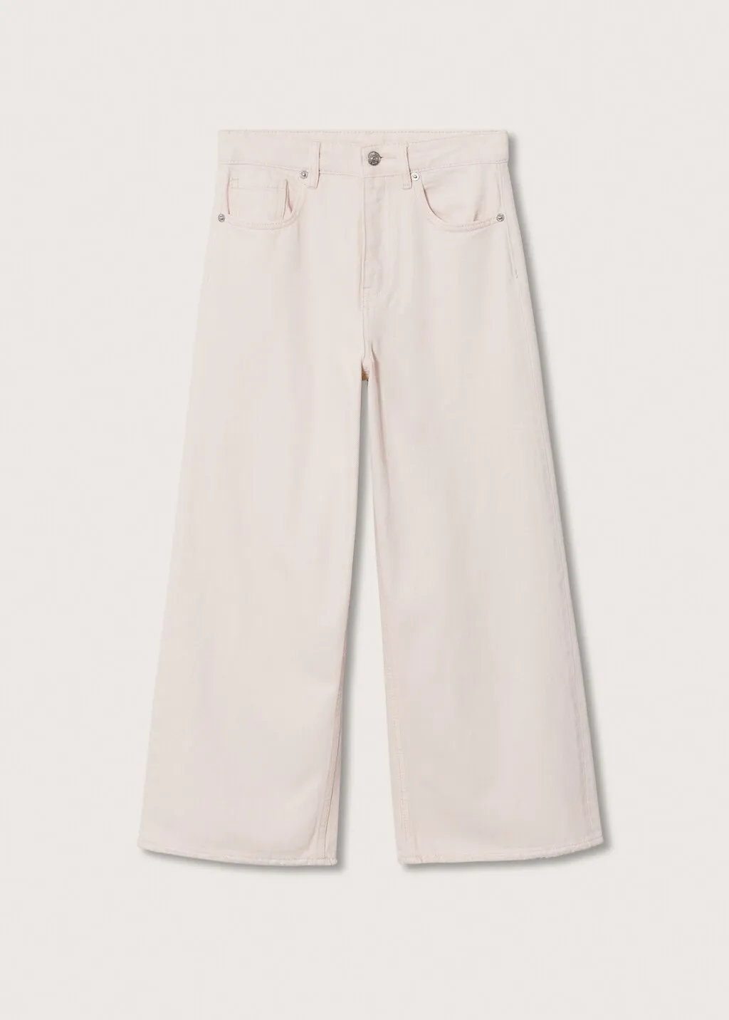Jeans culotte bordo inferiore sfilacciato