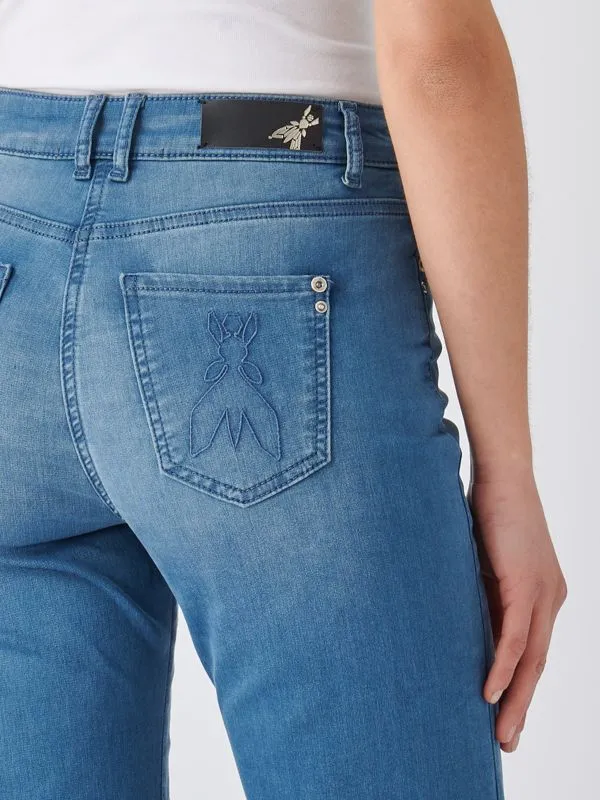 Jeans donna Patrizia Pepe flare in misto cotone stretch Denim Scuro