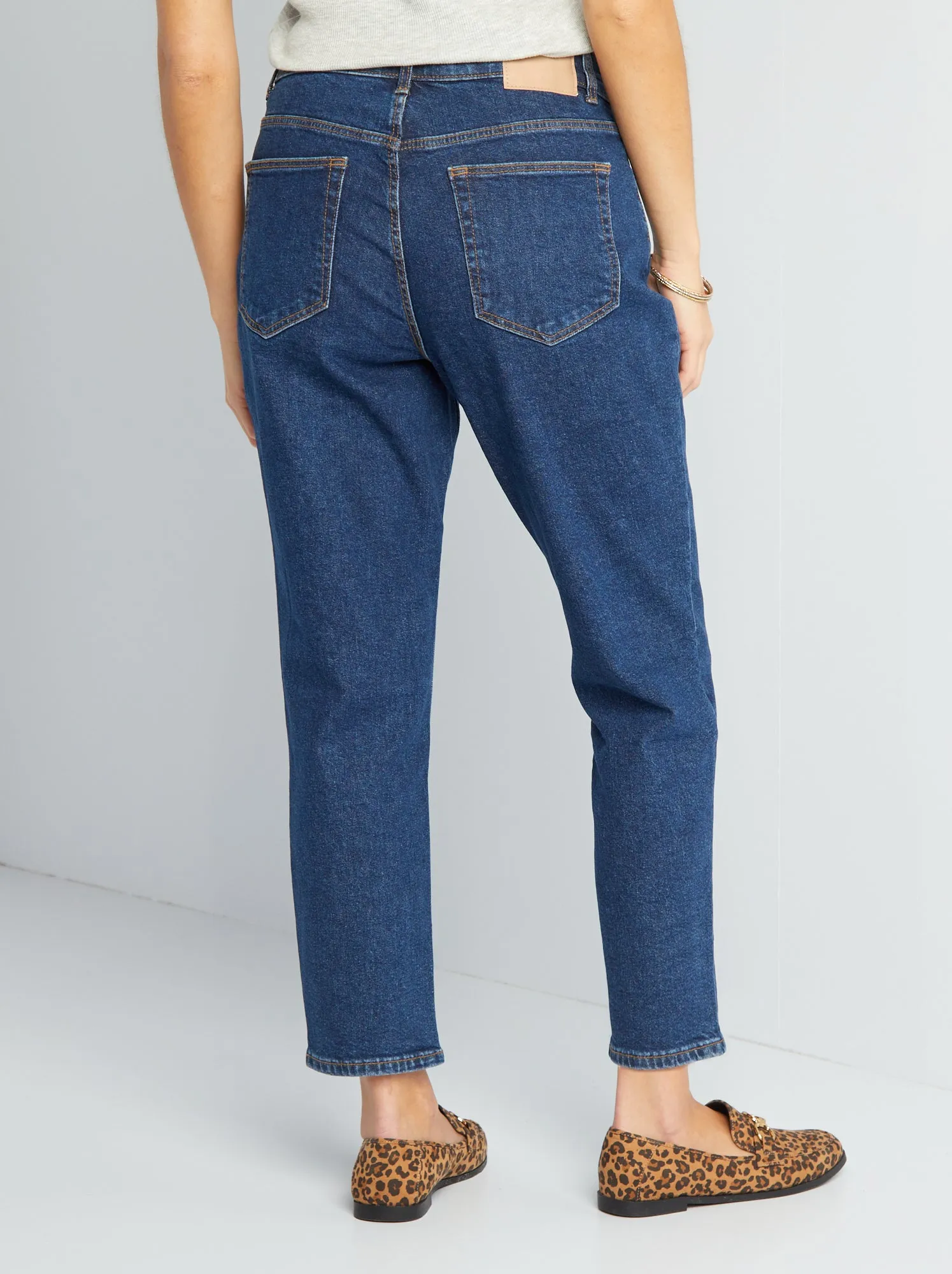 Jeans mom a vita molto alta - L32 - BLU